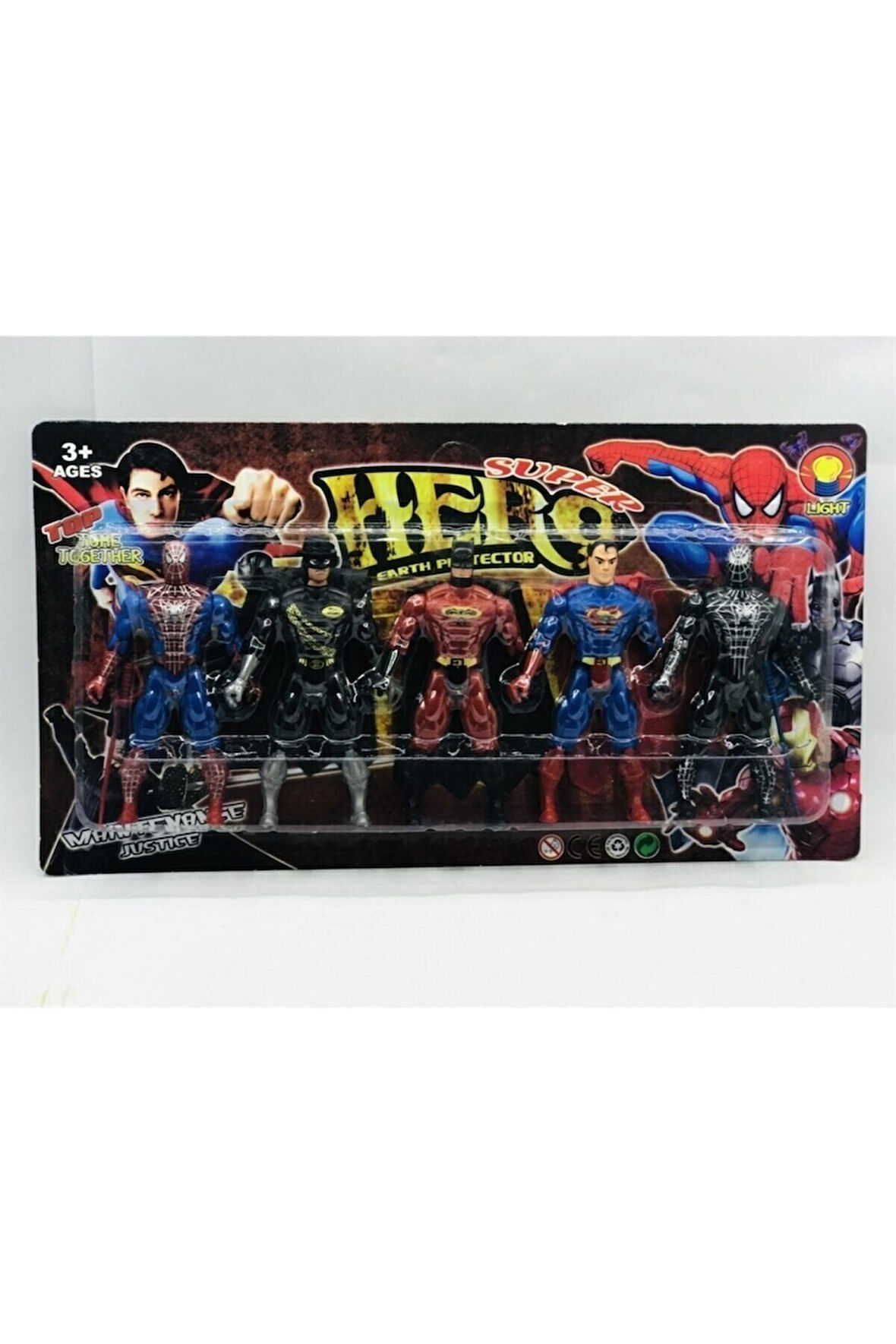 Çocuk Gelişim Oyuncaklar Süper Kahramanlar Örümcek Adam Batman Superman Venom 5li Set Oyuncak Kız Er