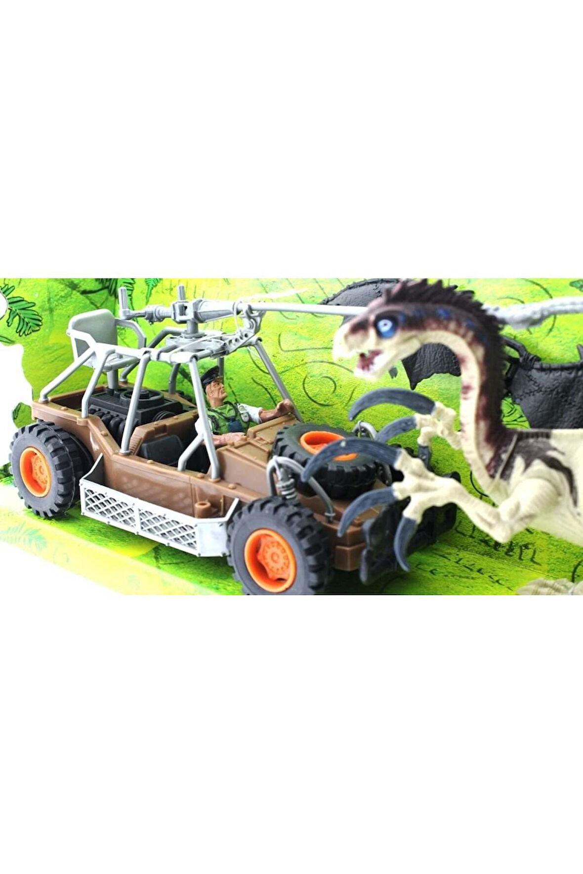 Öğretici Eğitici Oyuncaklar Dinozor Avcısı Buggyli Oyun Seti Kız Erkek Çocuk Oyuncak