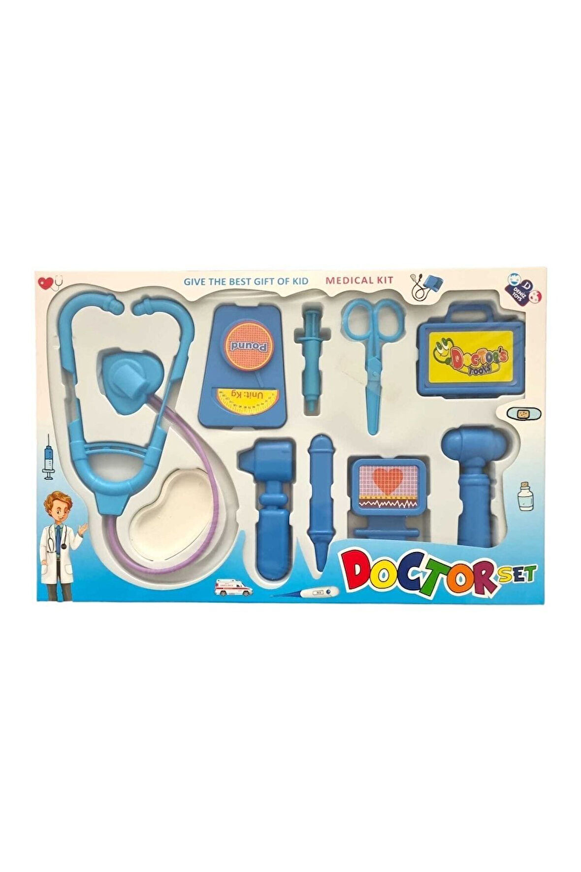 Çocuk Gelişim Oyuncaklar Doktor Seti Oyuncak Mavi Kız Erkek Çocuk Oyuncak