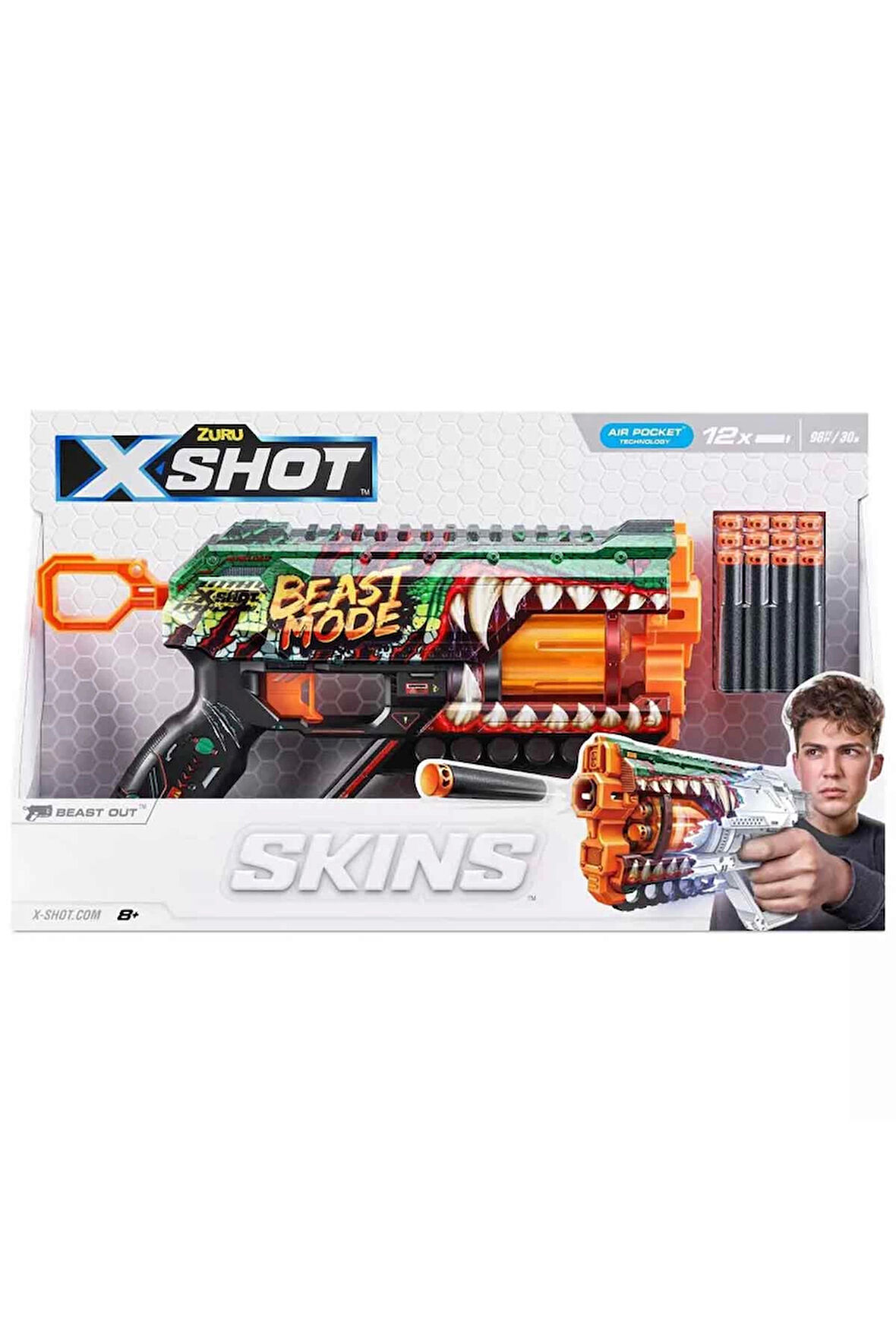 Erkek Çocuk Oyuncak X-Shot Skins Griefer Dart Fırlatıcı 12 Dartlı - S00036561 Kız Çocuk Eğitici Oyun
