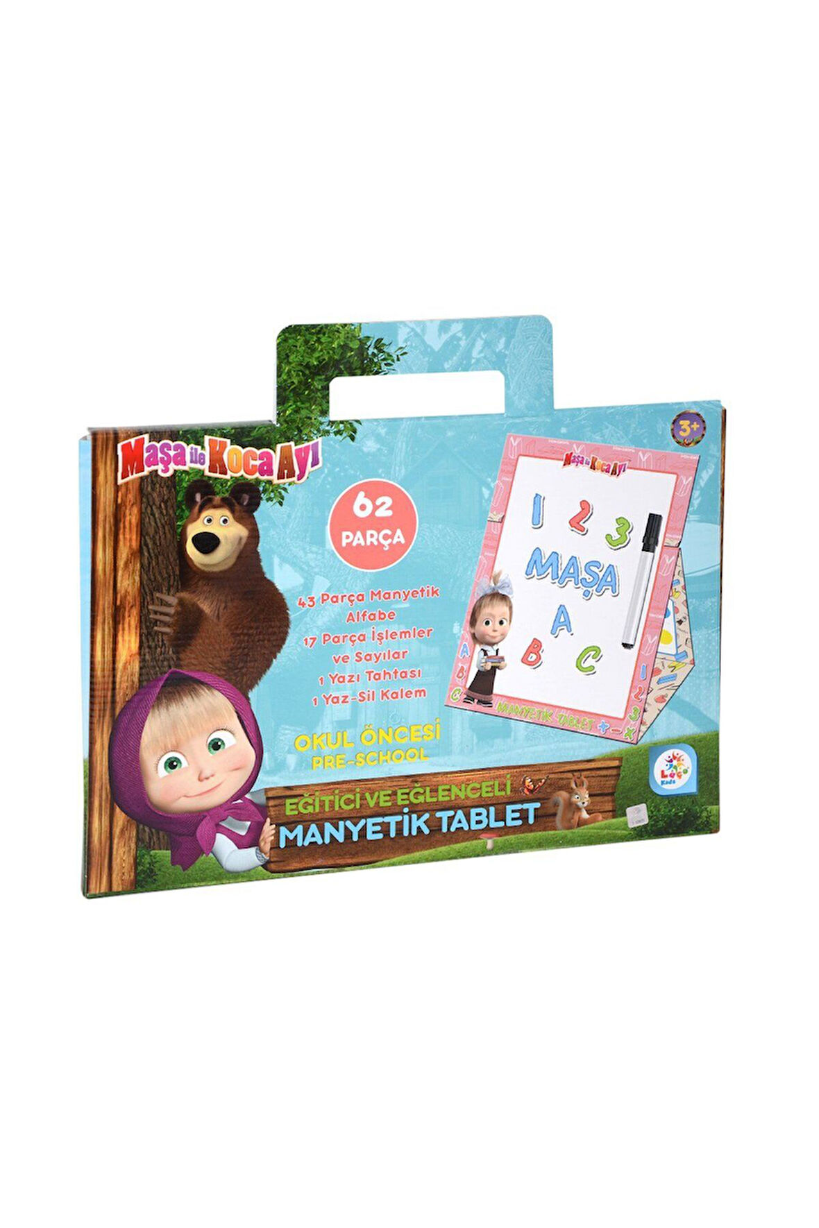Erkek Çocuk Oyuncak MS7582 MASHA KOCA AYI MANYETİK TABLET Kız Çocuk Eğitici Oyuncaklar