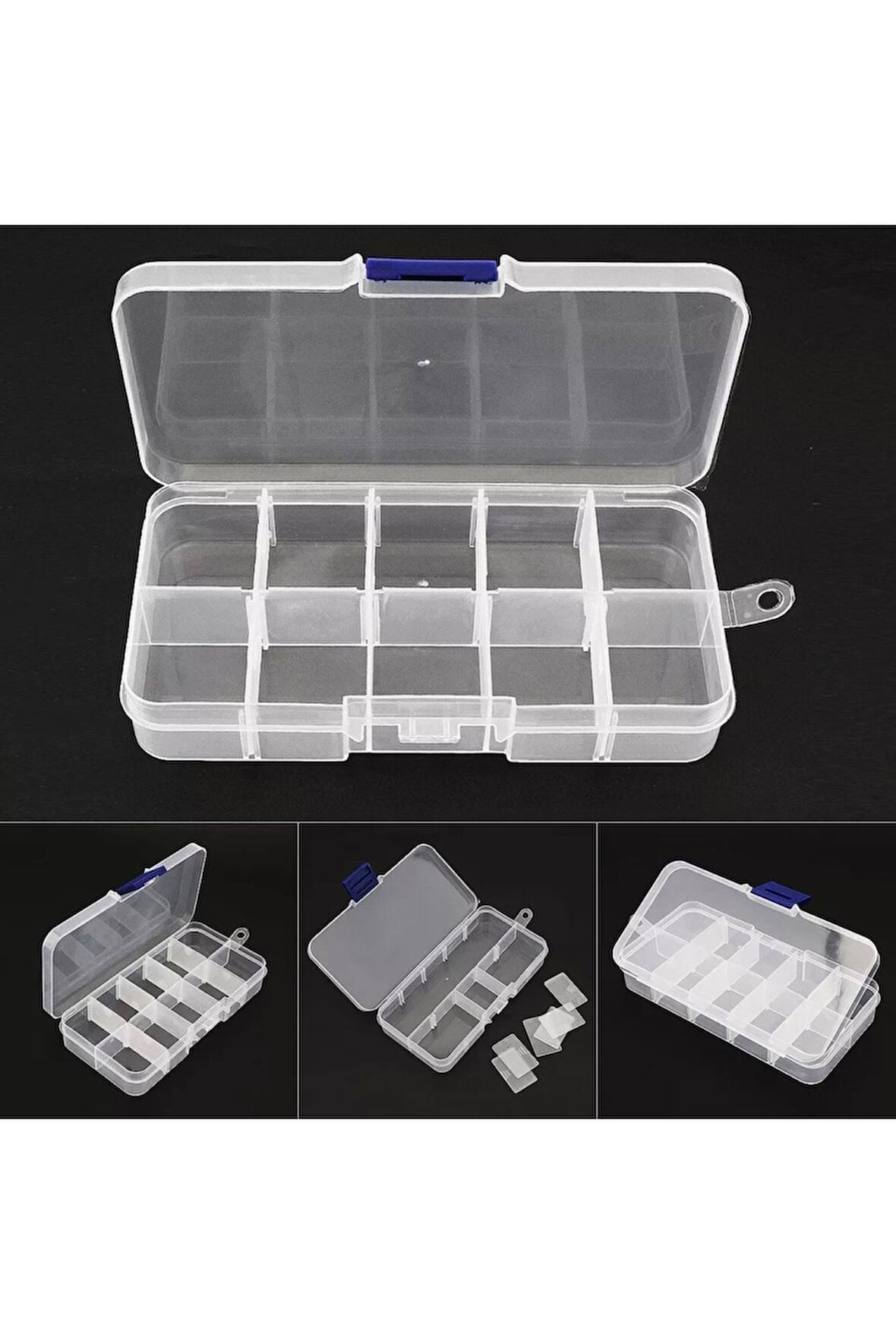 Çocuk Gelişim Oyuncaklar 10 Bölmeli Ayarlanabilir Plastik Organizer Kutu Dikiş Kutusu Takı Kutusu Dü