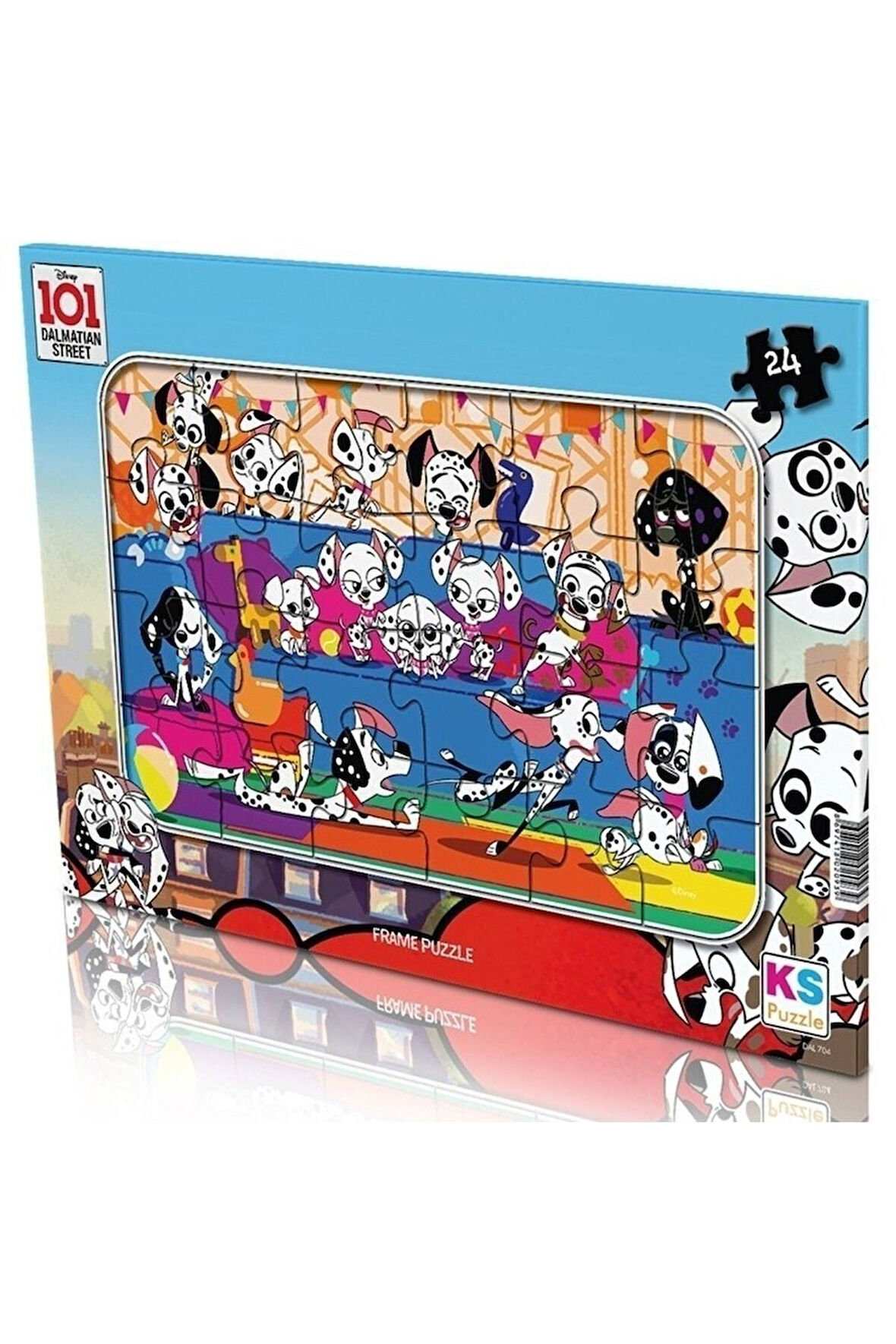 Çocuk Gelişim Oyuncaklar Ks Puzzle 24 Parça 101 Dalmaçyalı Frame Puzzle Kız Erkek Çocuk Oyuncak