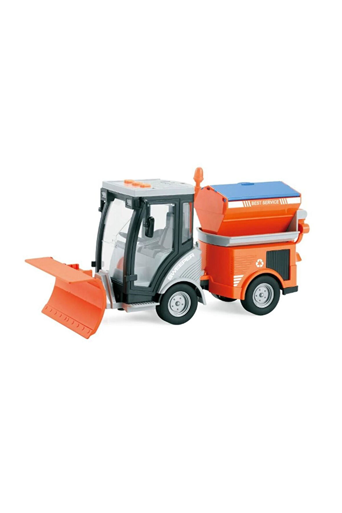 Erkek Çocuk Oyuncak 1:16 Sürtmeli Sesli Işıklı Kar Küreme Aracı (Yol Temizlik Aracı) Kız Çocuk Eğiti