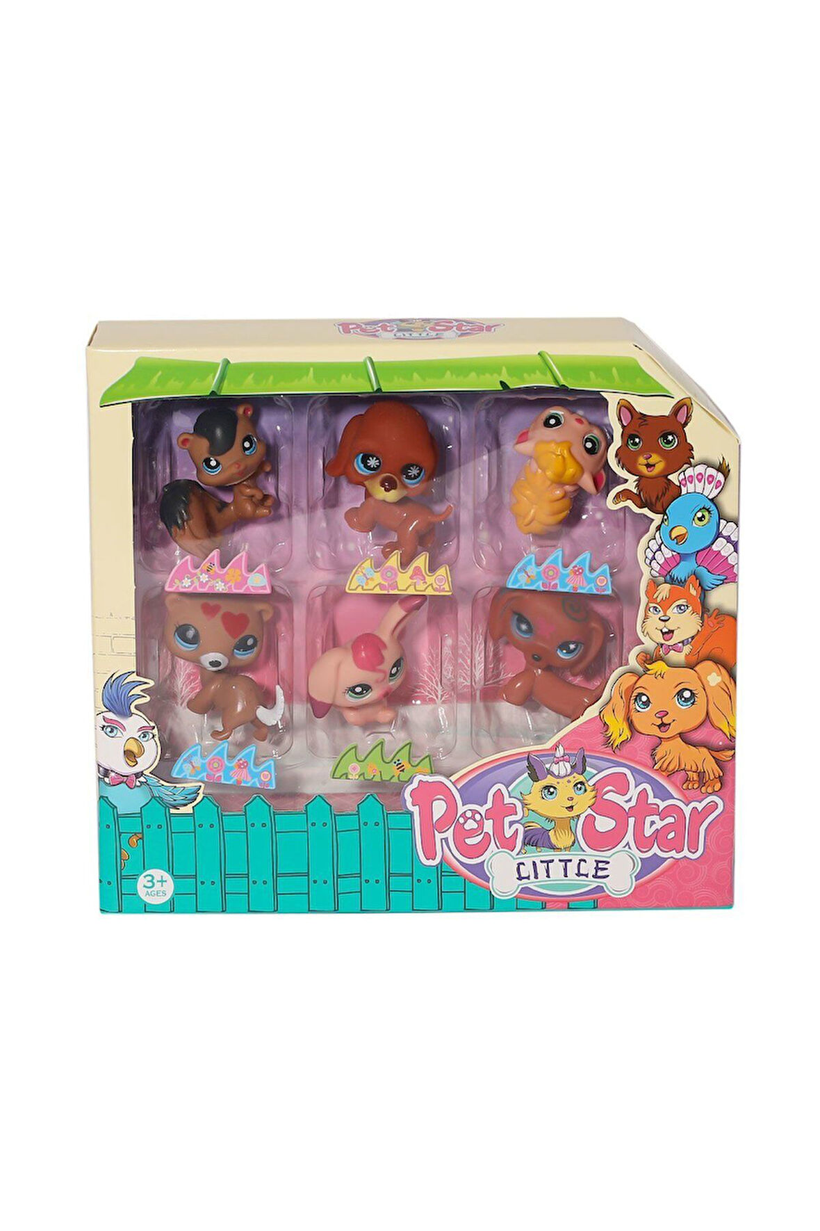 Erkek Çocuk Oyuncak KZL-3046A2 Pet Star 6'lı Miniş Seti Kız Çocuk Eğitici Oyuncaklar