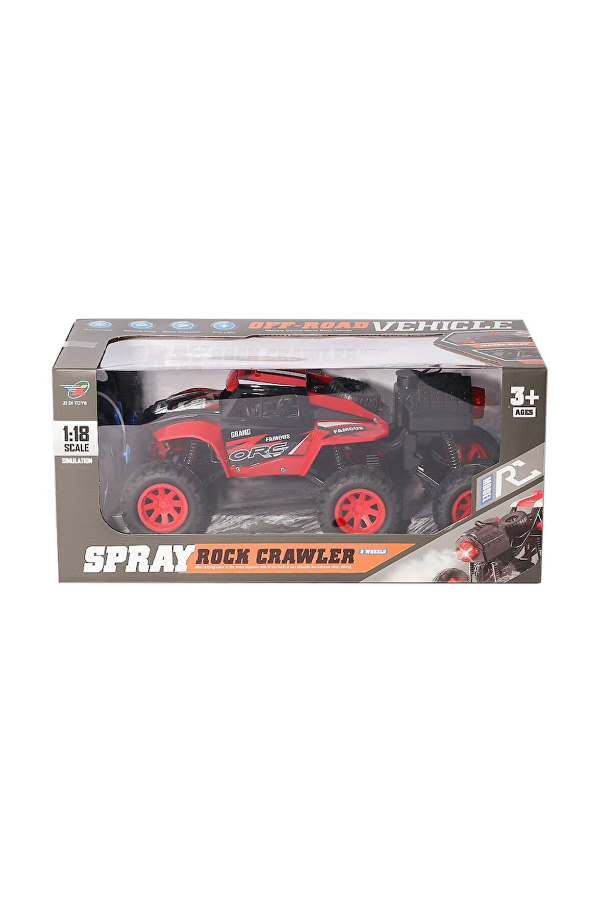 Erkek Çocuk Oyuncak 299 Kumandalı Şarjlı Duman Atan Rock Crawler Araba 1:18 Kız Çocuk Eğitici Oyunca