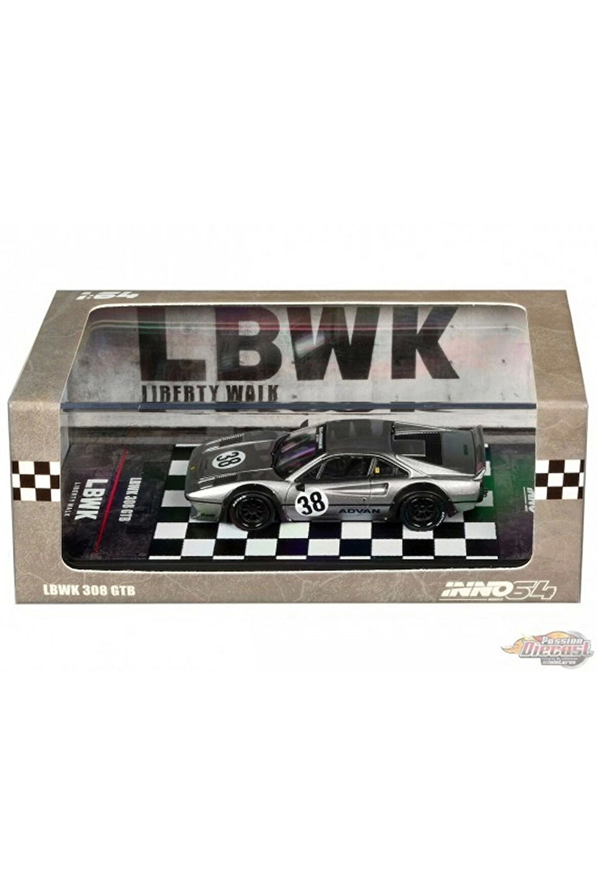 Erkek Çocuk Oyuncak Inno 1/64 LBWK 308 GTB Grey IN64 Grey Kız Çocuk Eğitici Oyuncaklar