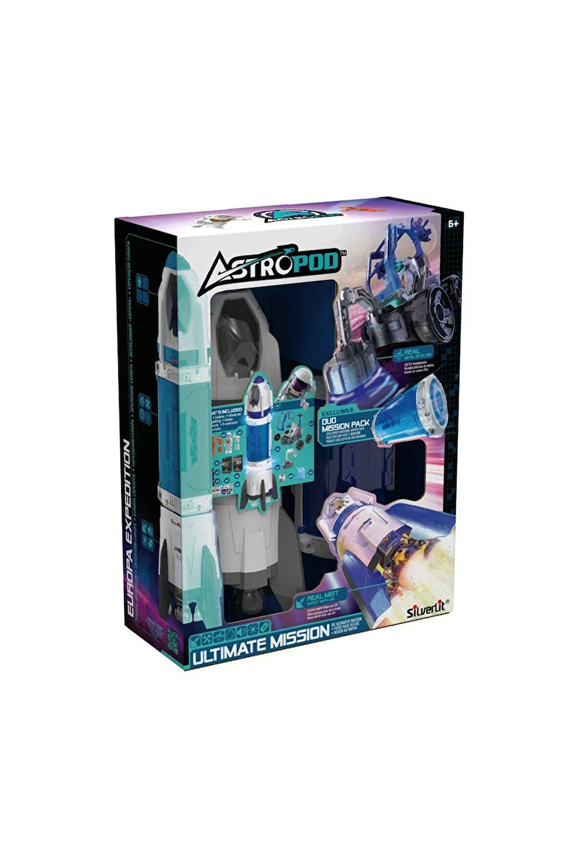 Erkek Çocuk Oyuncak SIL 80339 Silverlit Astropod Ana Mekik ve Metal Dedektör Aracı Kız Çocuk Eğitici