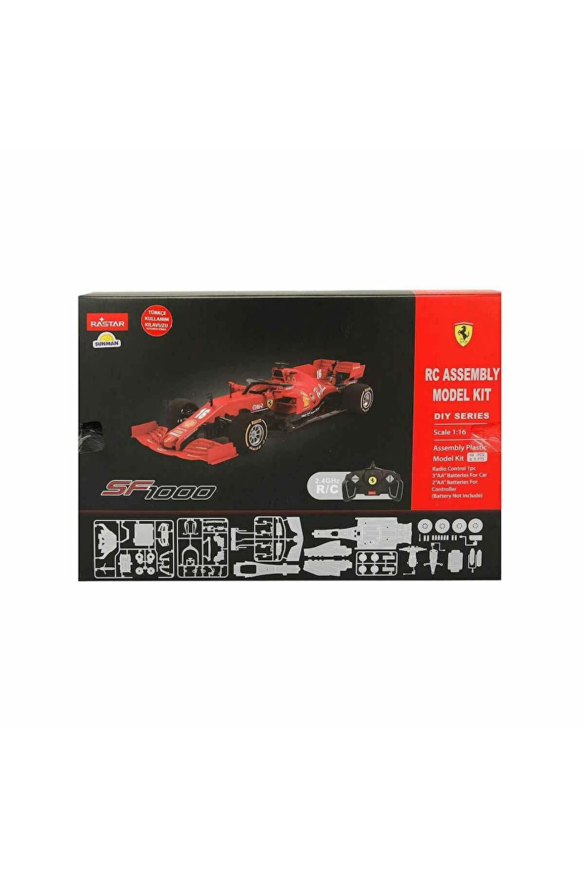 Erkek Çocuk Oyuncak 31961 Ferrari SF1000 Uzaktan Kumandalı Model Araç Montaj Kiti 1:16 Kız Çocuk Eği