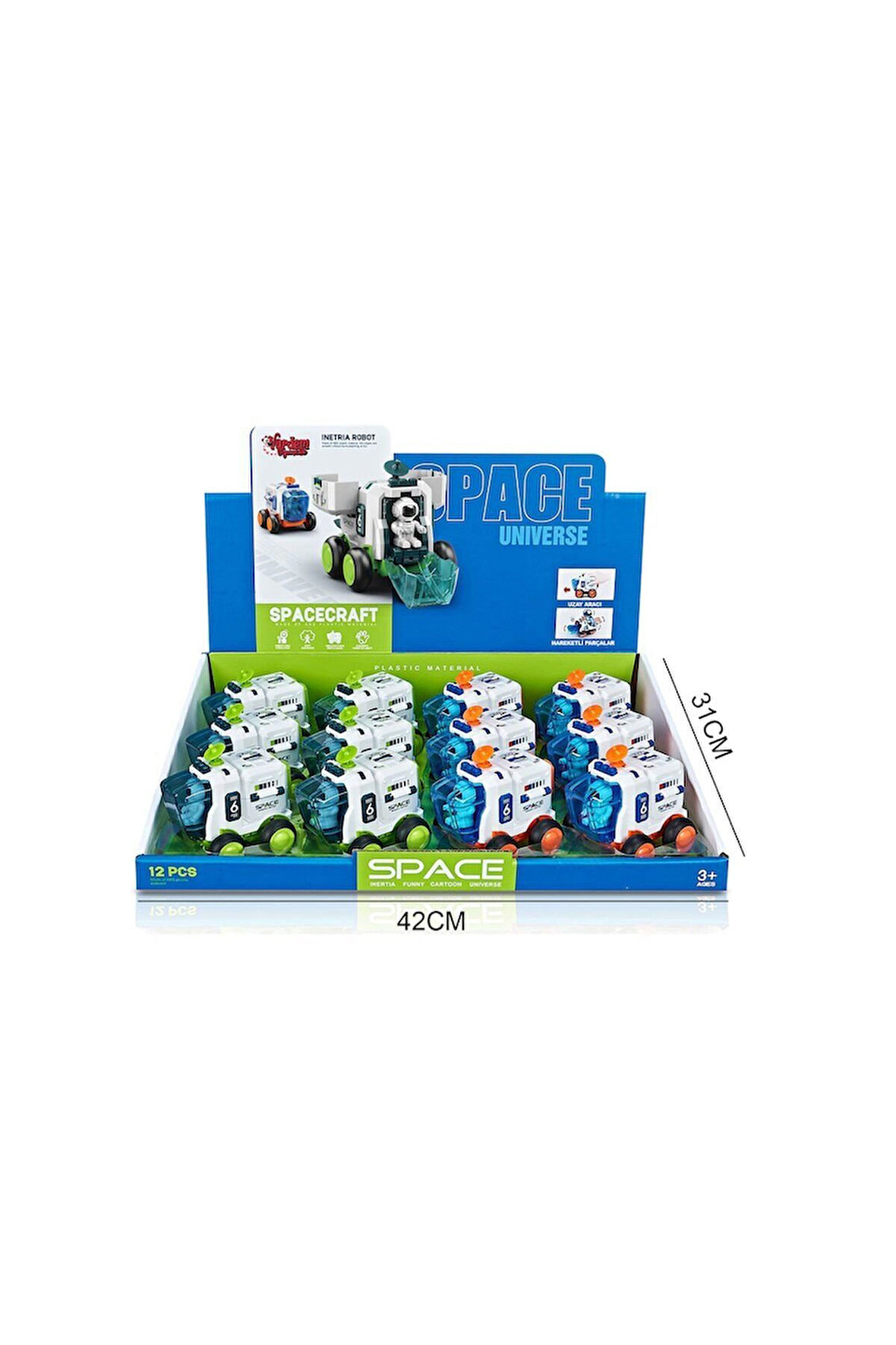 Erkek Çocuk Oyuncak MG-D400-42 Sürtmeli Astronotlu Uzay Aracı - 1adet Stokta Olan Gönderilir Kız Çoc