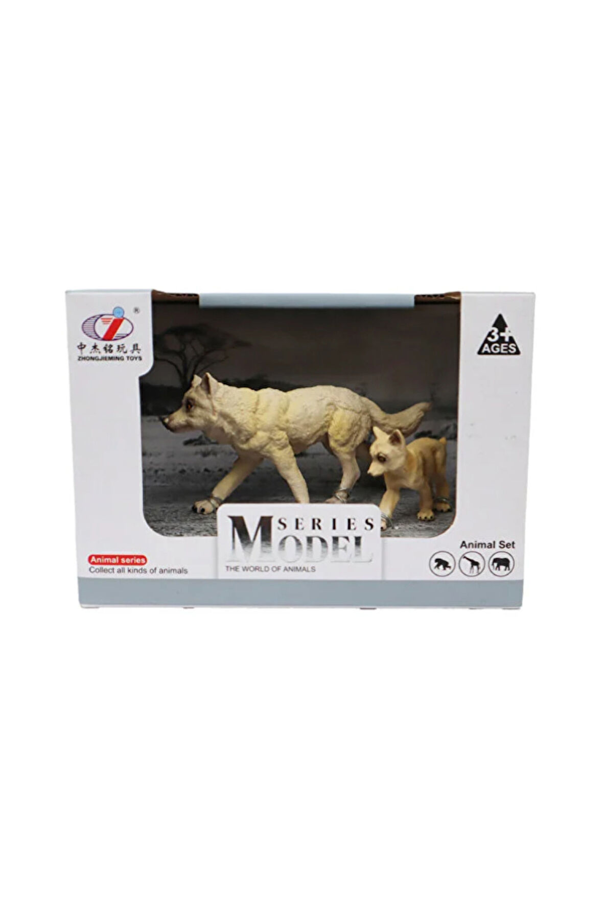 Erkek Çocuk Oyuncak Kutulu Model Kurt ve Yavrusu Kız Çocuk Eğitici Oyuncaklar