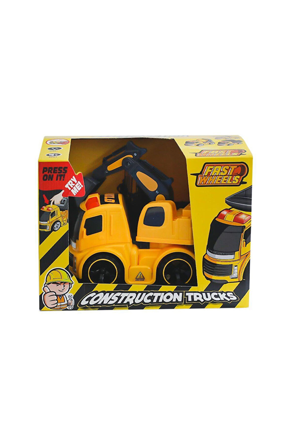 Erkek Çocuk Oyuncak ER-241 FAST WHEELS İNŞAAT ARAÇLARI KEPÇELİ KAMYON 12Lİ Kız Çocuk Eğitici Oyuncak
