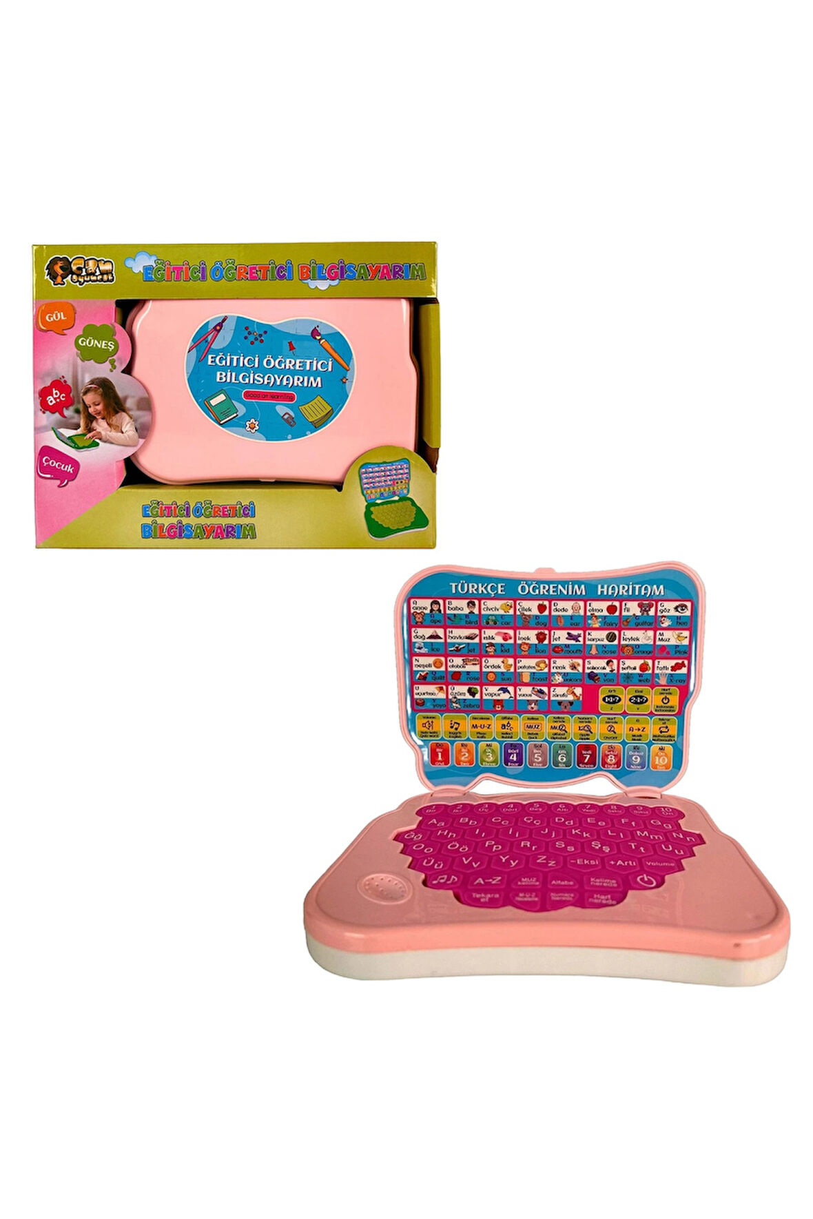 Erkek Çocuk Oyuncak Kutulu Türkçe Laptop Kız Çocuk Eğitici Oyuncaklar