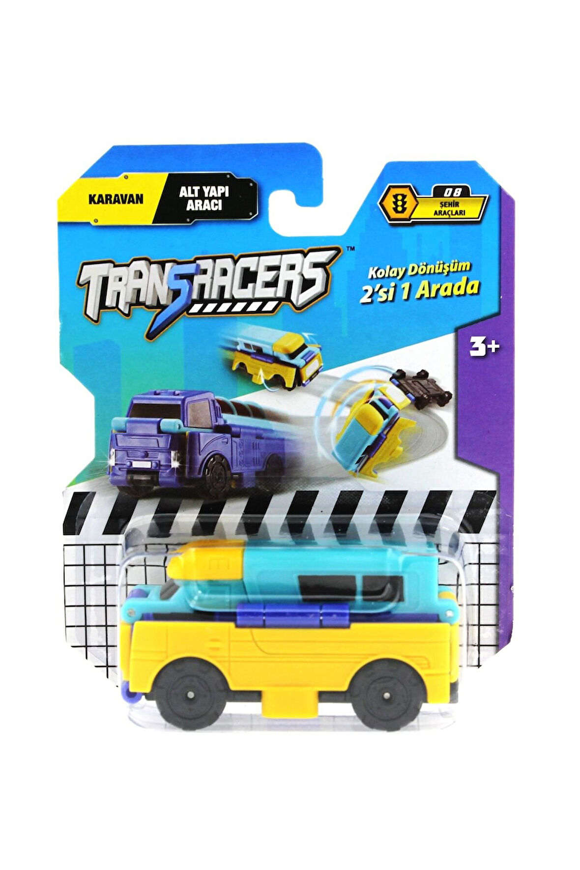 Erkek Çocuk Oyuncak Transracers Dönüşen Araçlar Karavan / Alt Yapı Aracı Kız Çocuk Eğitici Oyuncakla
