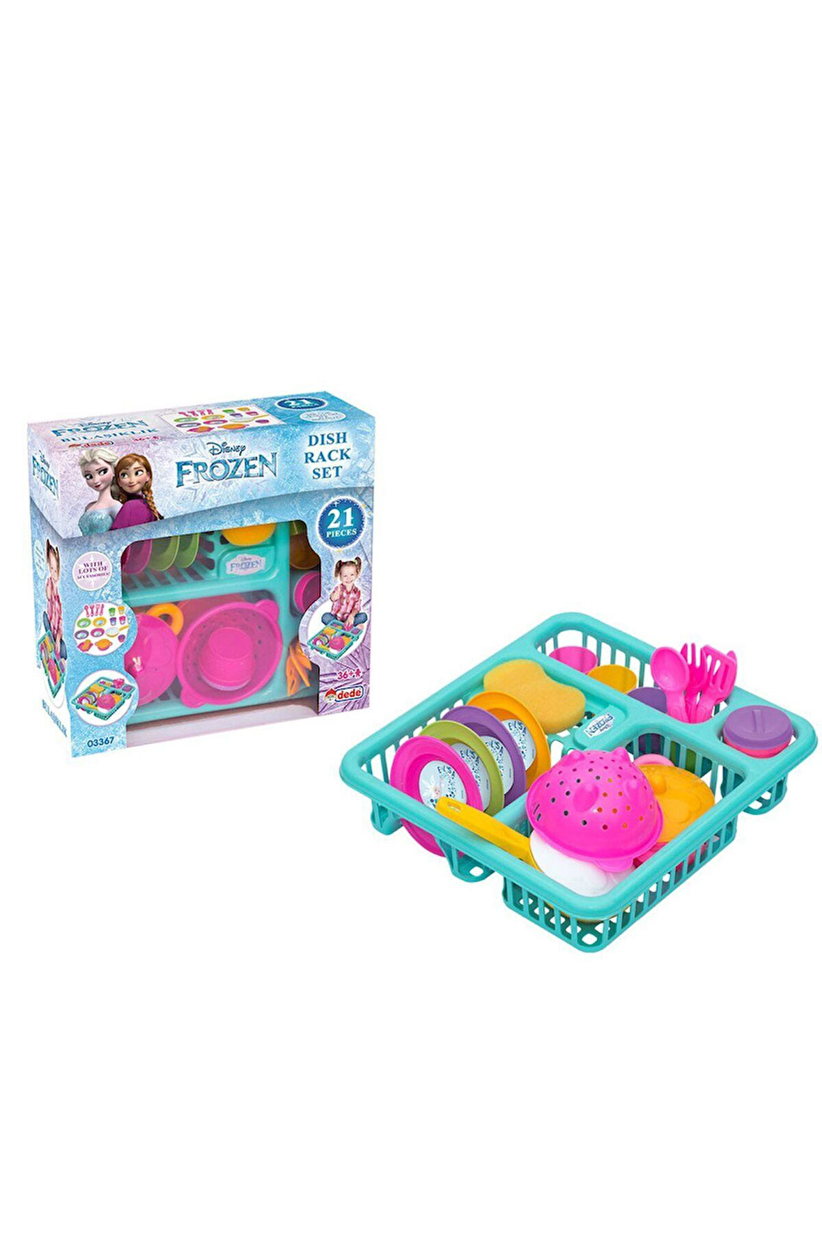 Erkek Çocuk Oyuncak 03367 Dede Frozen 21 parça Bulaşıklık Kız Çocuk Eğitici Oyuncaklar