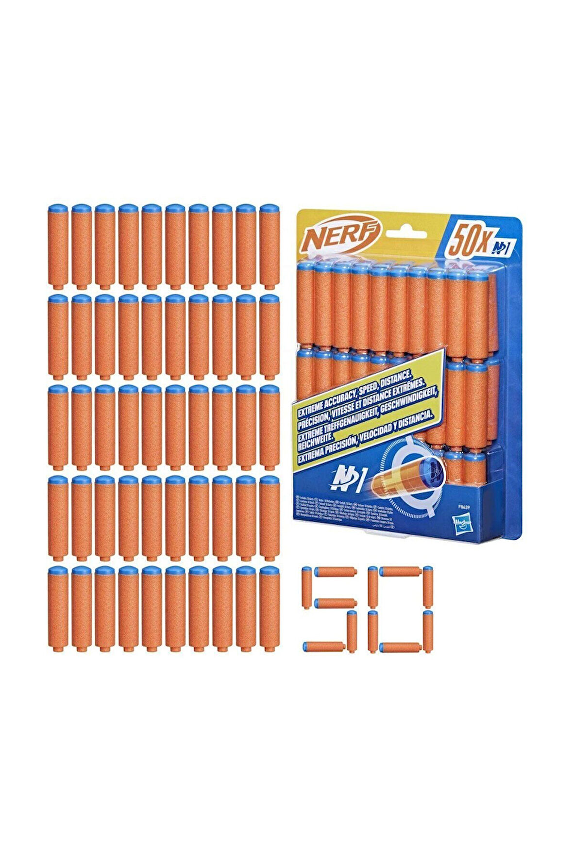 Erkek Çocuk Oyuncak F8639 Nerf N Serisi Dart 50li Yedek Paket Kız Çocuk Eğitici Oyuncaklar