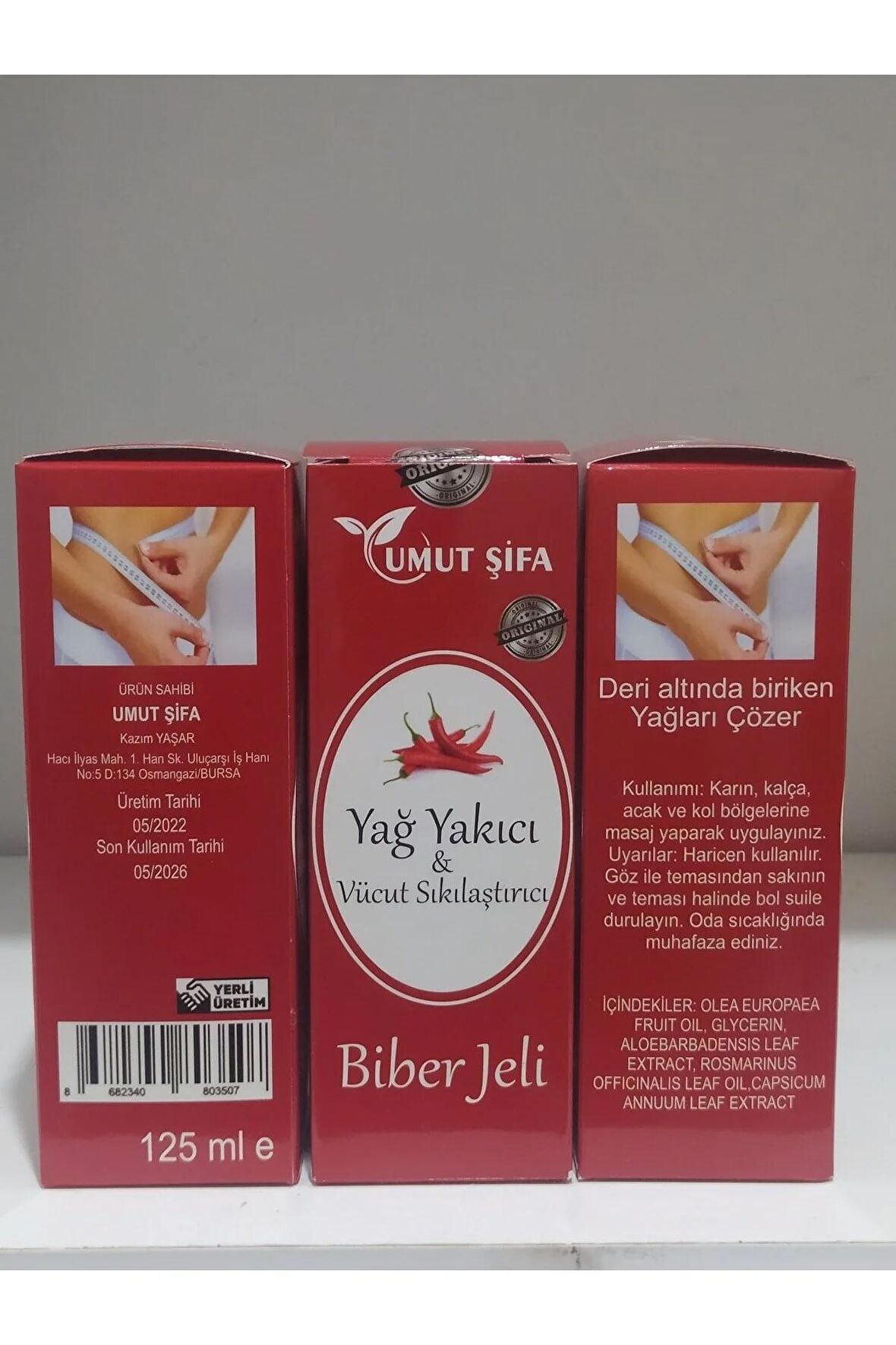 Yağ Yakıcı & Vücut Sıkılaştırıcı Biber Jeli 3 X125 Ml