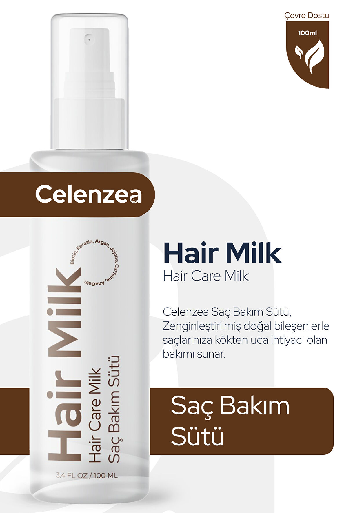 Saç Bakım Sütü Hızlı Saç Uzatma & %100 Onarıcı Bakım Hair Milk 100ml