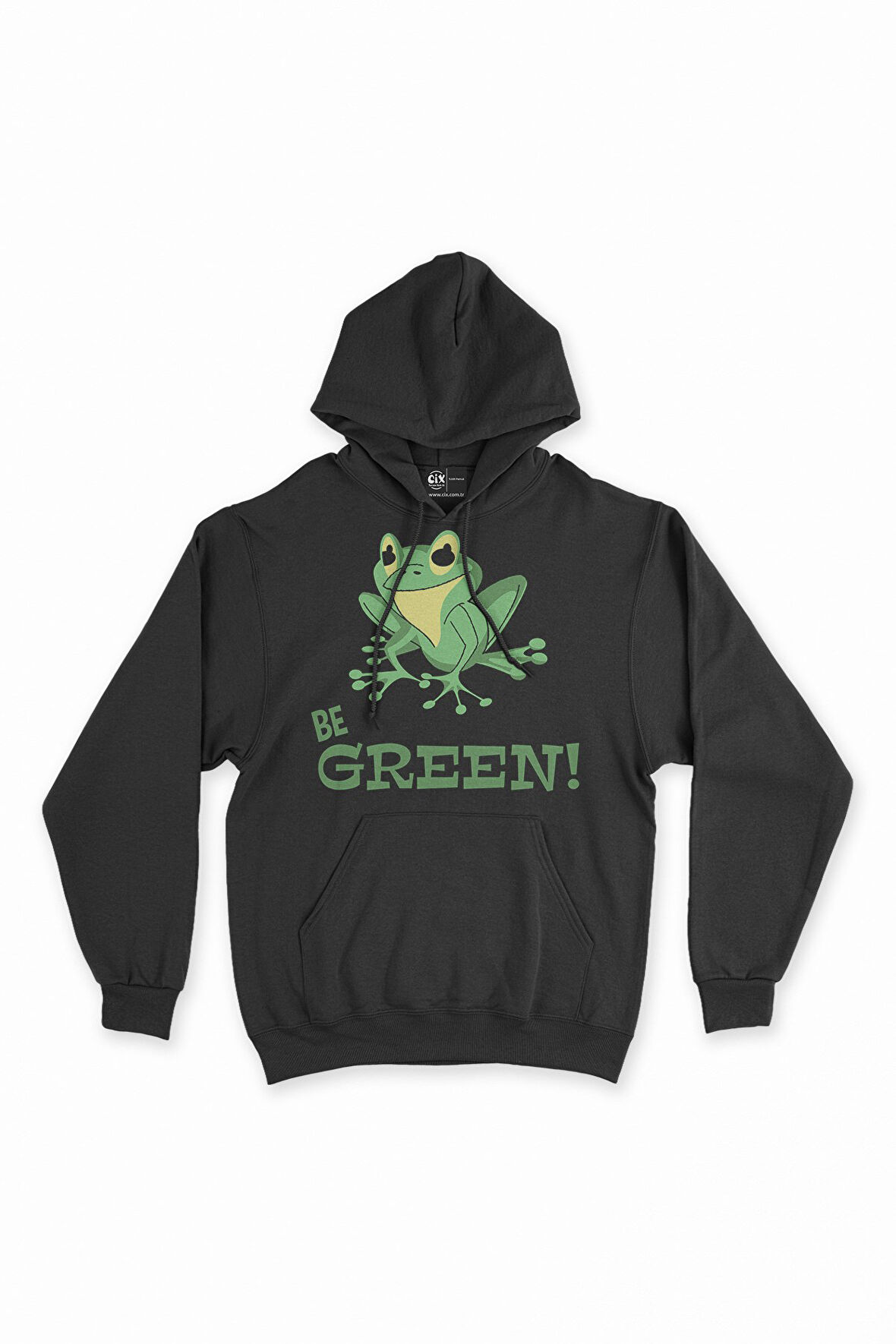 Be Green Kurbağa Kapşonlu Sweatshirt Hoodie