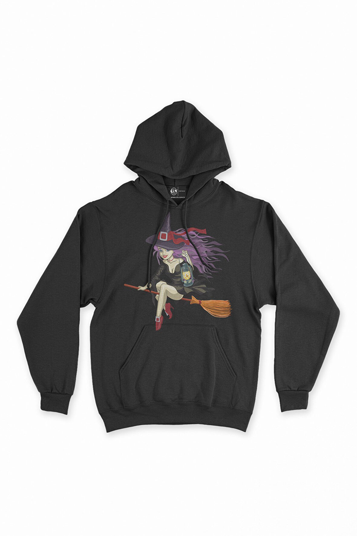 Cadı Kız Kapşonlu Sweatshirt Hoodie