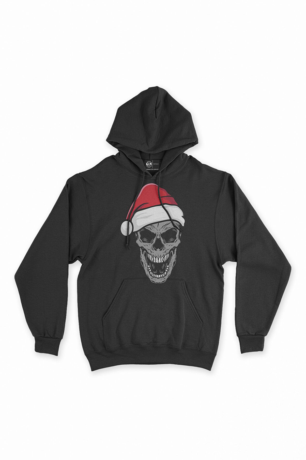 Santa Skull Kapşonlu Sweatshirt Hoodie