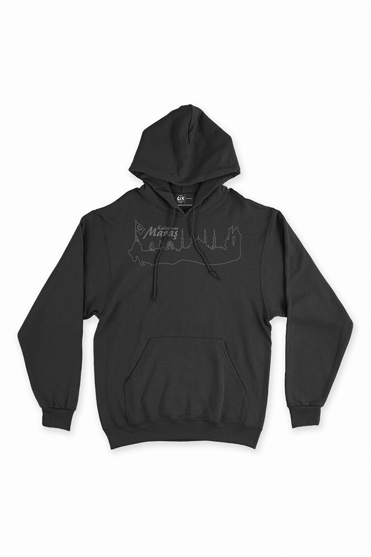 Kahraman Maraş Çizimli Kapşonlu Sweatshirt Hoodie
