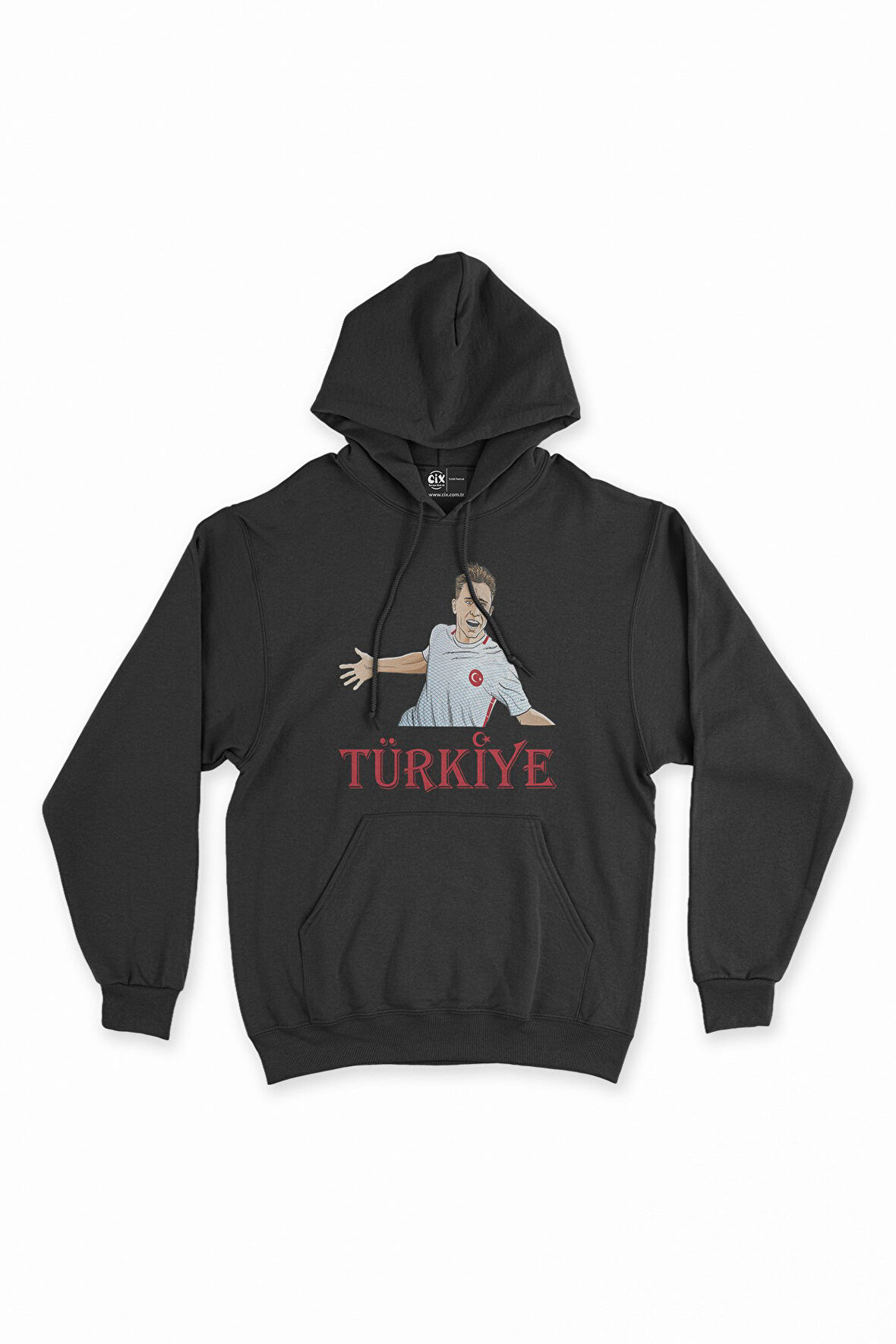 Türkiye Milli Takım Siyah Kapşonlu Sweatshirt Hoodie