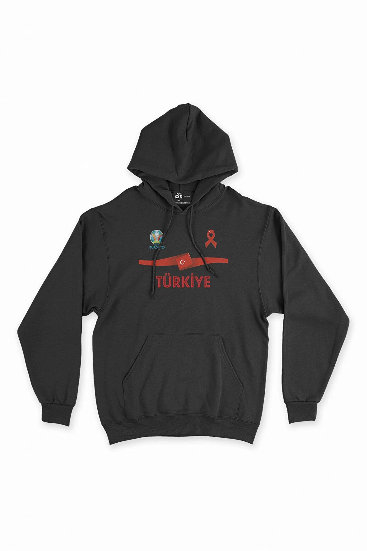 Türkiye Futbol Milli Takımı Siyah Kapşonlu Sweatshirt Hoodie