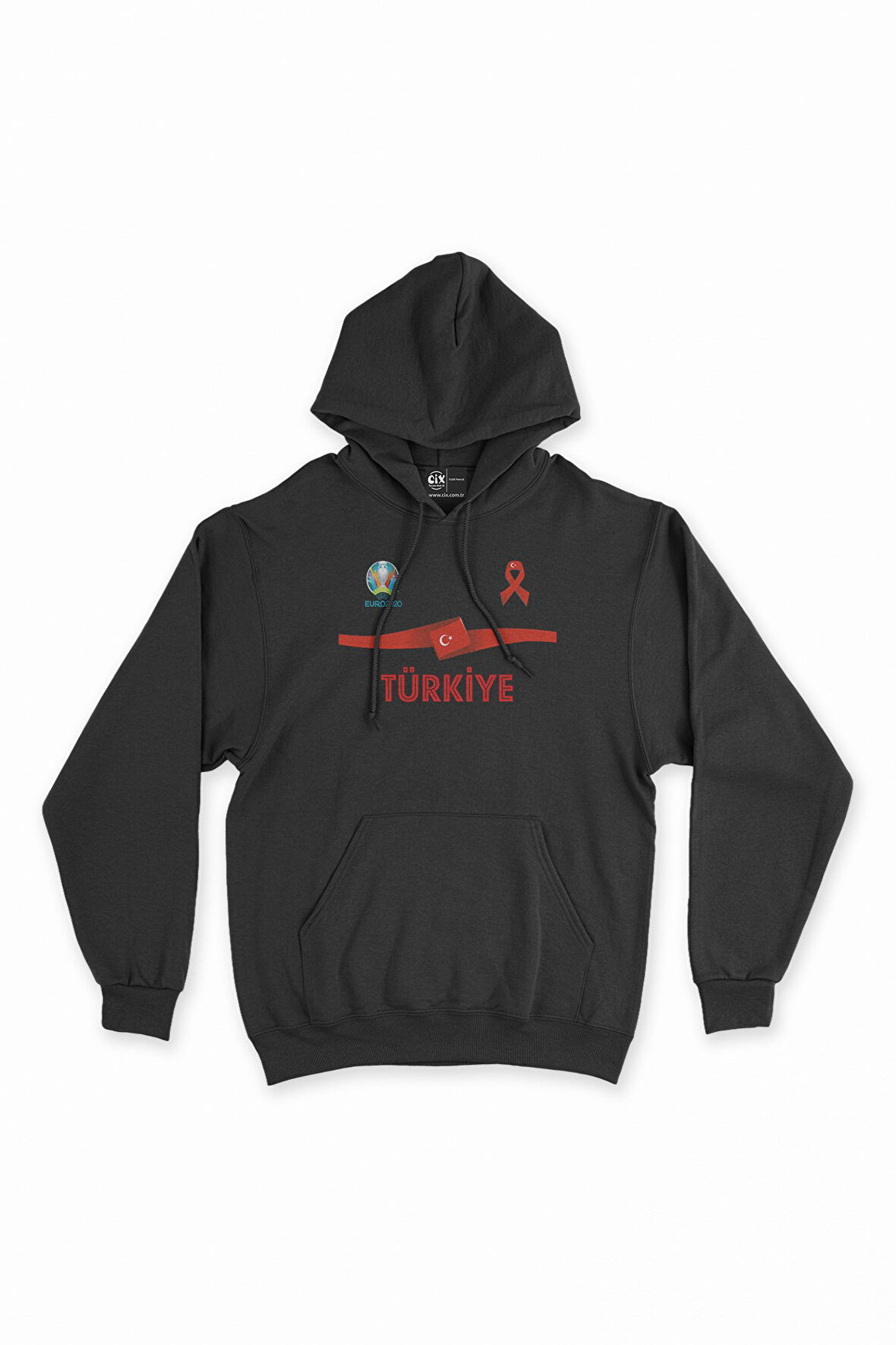 Türkiye Futbol Milli Takımı Siyah Kapşonlu Sweatshirt Hoodie