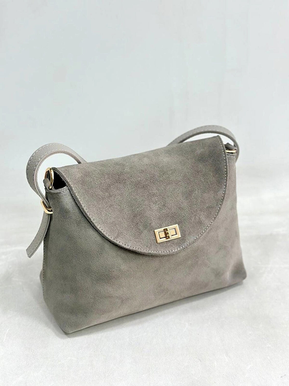 Hakiki süet deri kadın el omuz çapraz çanta