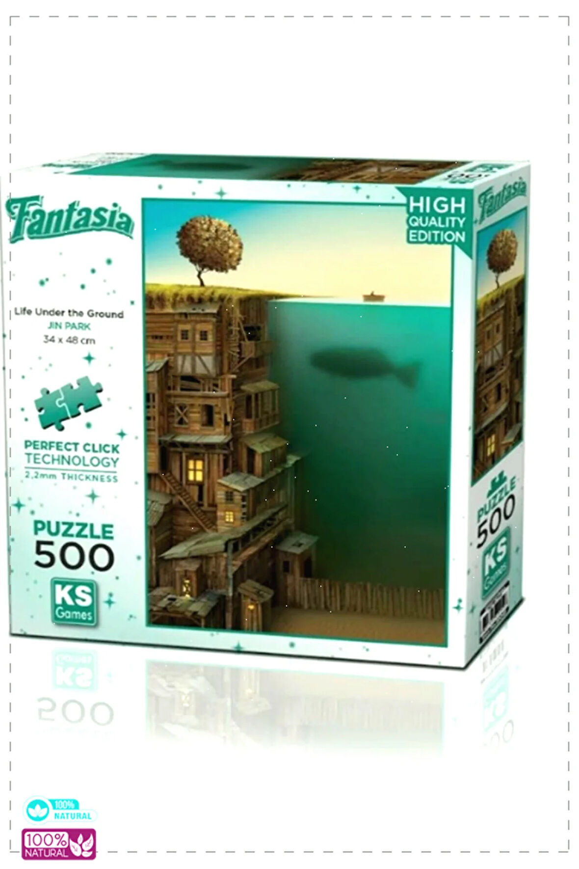 1 Adet Yer Altında Yaşam 500 Parça Puzzle -KS Puzzle Kız Erkek Cocuk Oyuncak Egitici Montessori Oyu