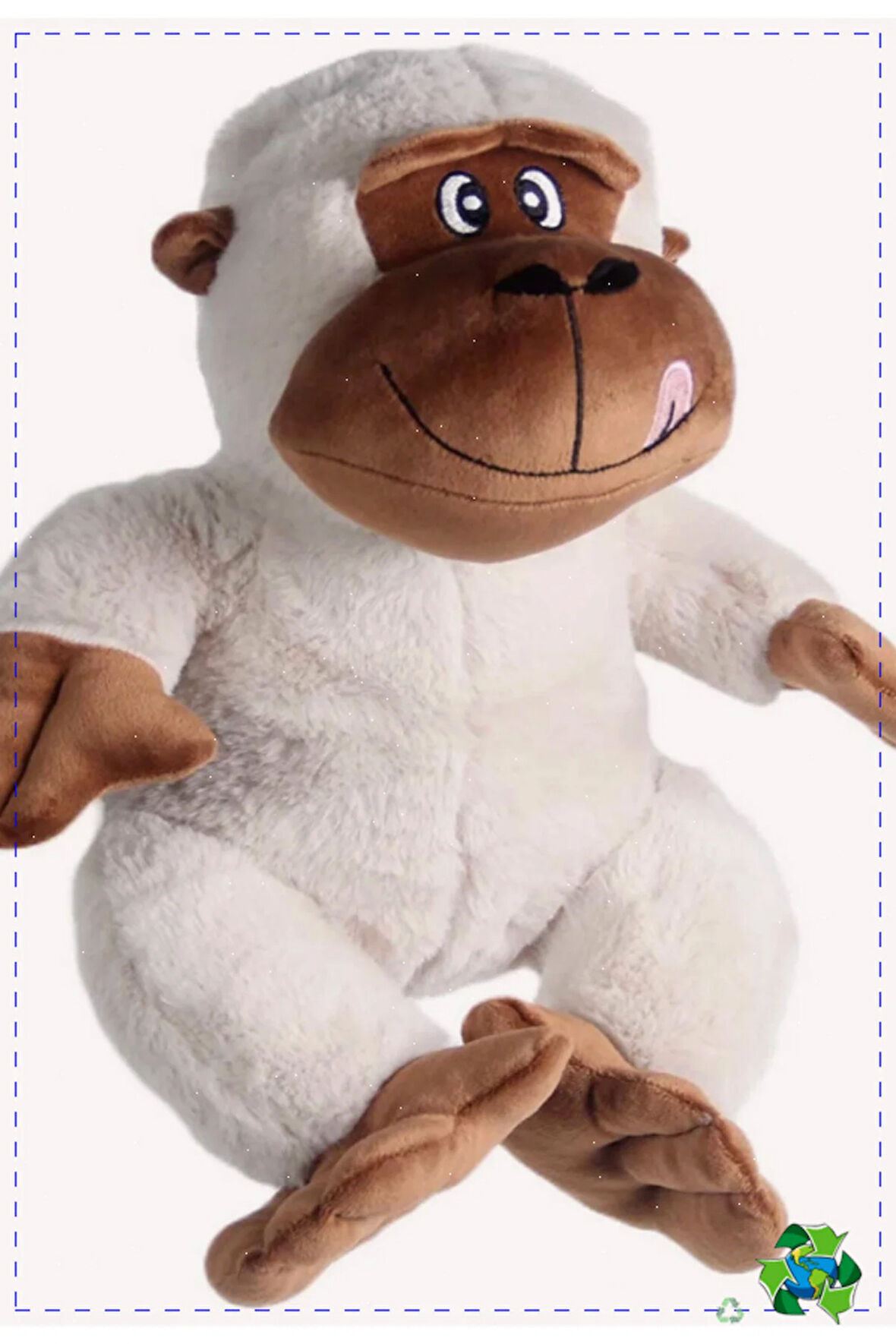 1 Adet Uyku Arkadaşı Goril Peluş Krem 34 cm Kız Erkek Cocuk Oyuncak Egitici Montessori Oyuncaklar