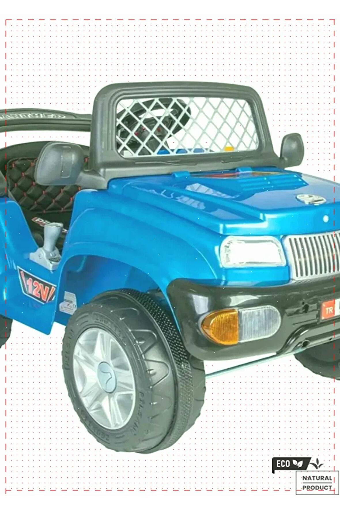 1 Adet Panter 12 V Uzaktan Kumandalı Akülü Araba Metalik Mavi Kız Erkek Cocuk Oyuncak Egitici