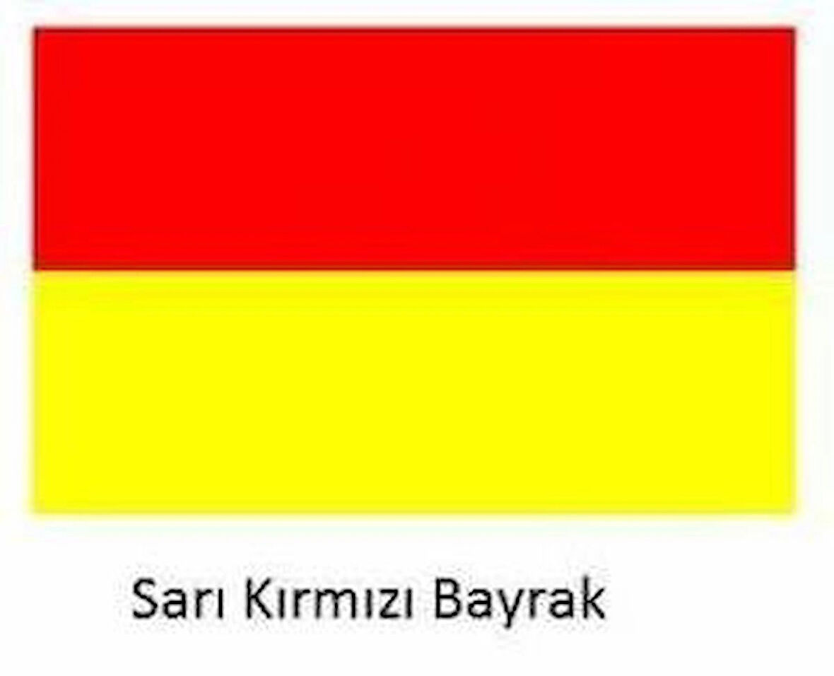Cankurtaran Bayrak - KIRMIZI/SARI 50*75 cm