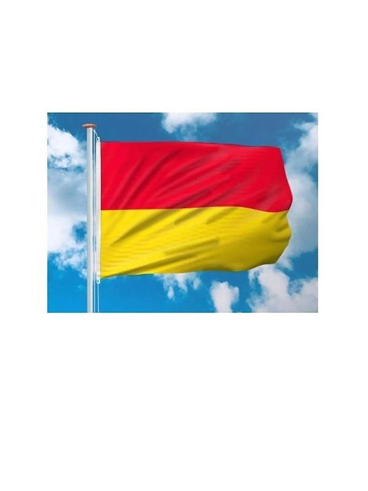 Cankurtaran Bayrak - KIRMIZI/SARI 50*75 cm