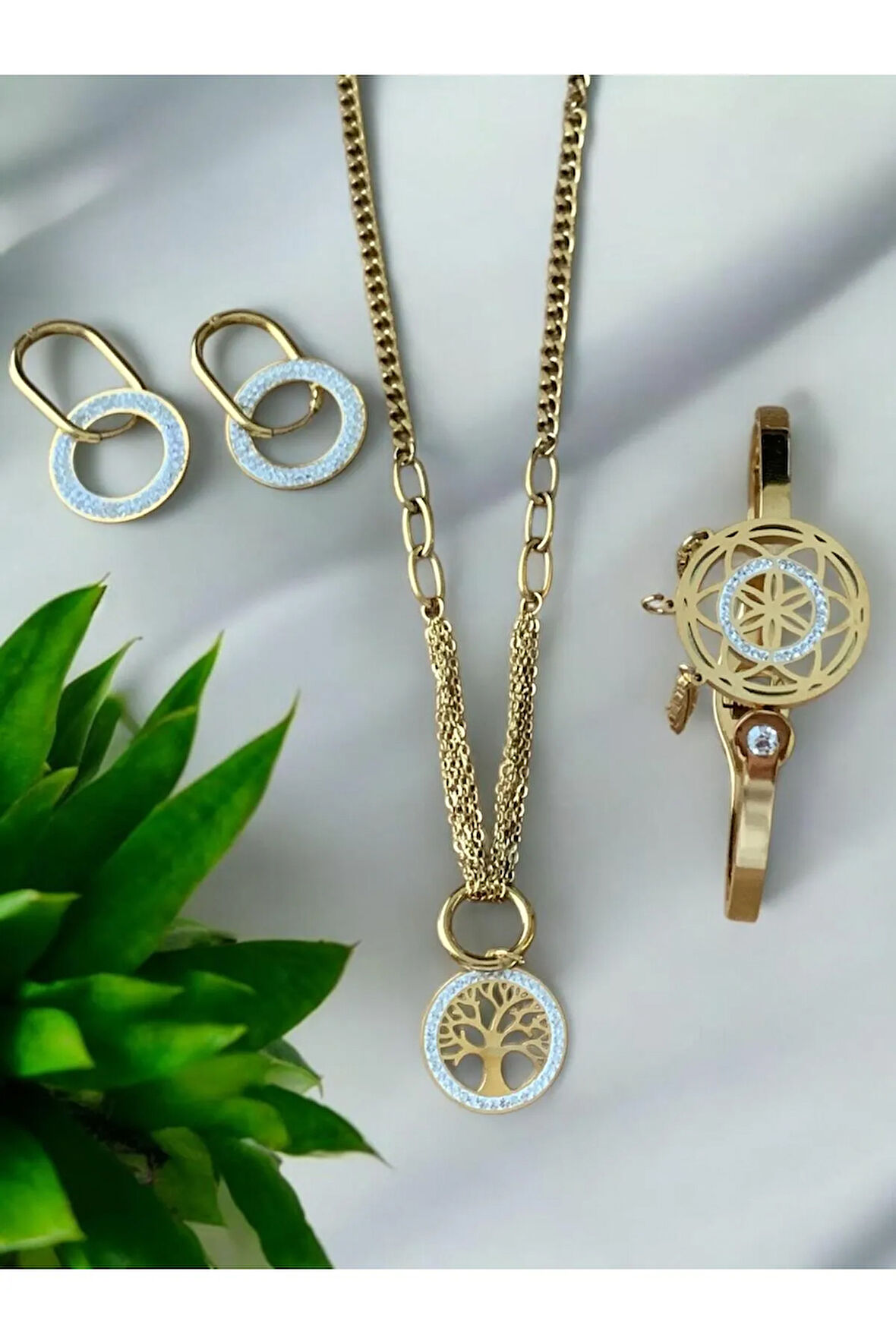 Doğa Motifli Paslanmaz Çelik Set Cns 019