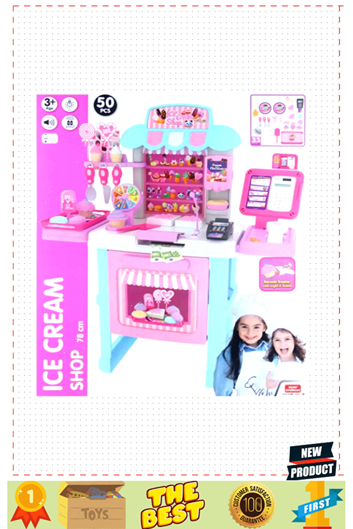 Yazarkasa Pastane Dondurma Seti 5 Litre Kız Erkek Çocuk Oyuncakları Eğitici Oyuncaklar