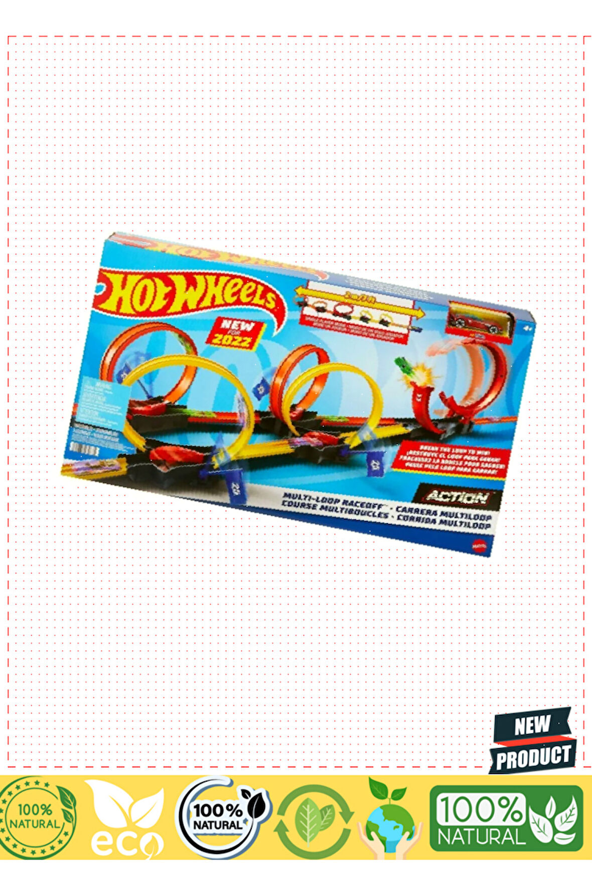 Hdr83 Hott Wheelsss Çok Çemberli Yarış Seti Kız Erkek Çocuk Oyuncakları Eğitici Oyuncaklar
