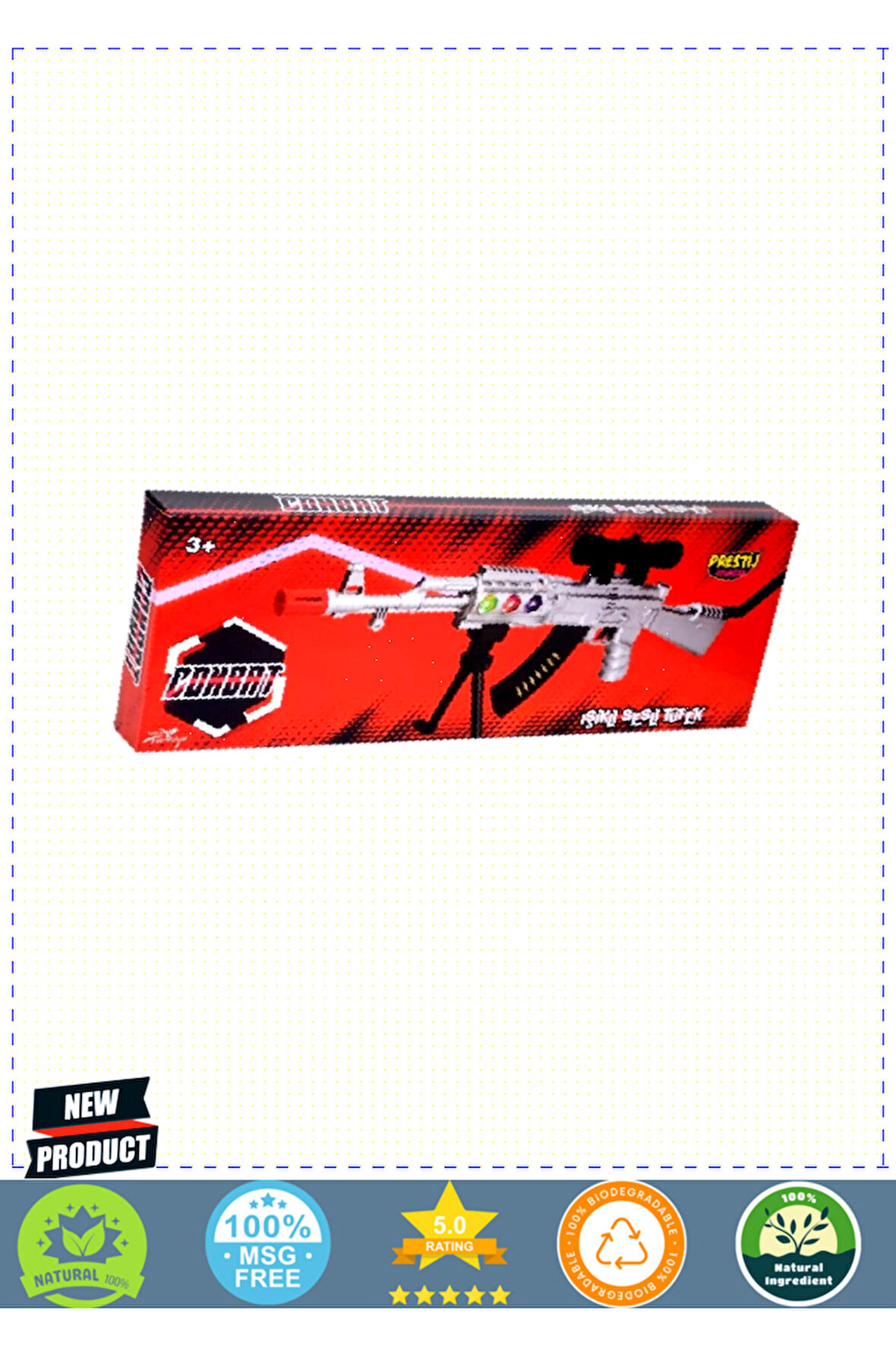 Fab 6767 Işıklı Ve Sesli Tüfek -prestij Kız Erkek Çocuk Oyuncakları Eğitici Oyuncaklar