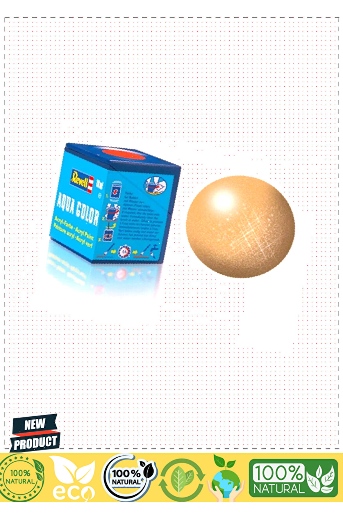 Revell 94-aqua Color Gold-metallic Boya- 18 ml Kız Erkek Çocuk Oyuncakları Eğitici Oyuncaklar