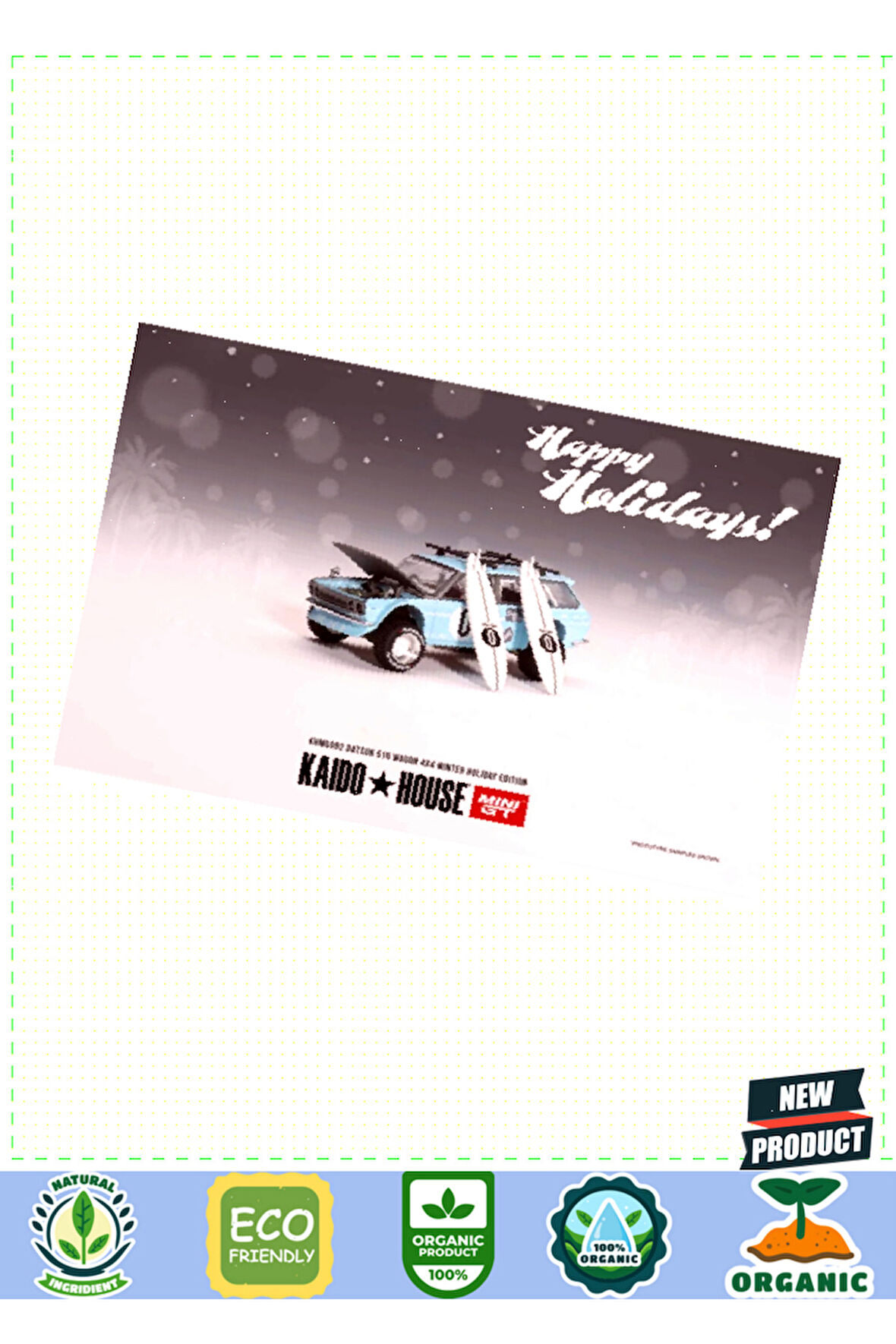 Mini GT 1/64 Datsun Kaido 510 Wagon 4x4 Winter Holiday Edition 1 Adet Kız Erkek Çocuk Oyuncakları Eğ