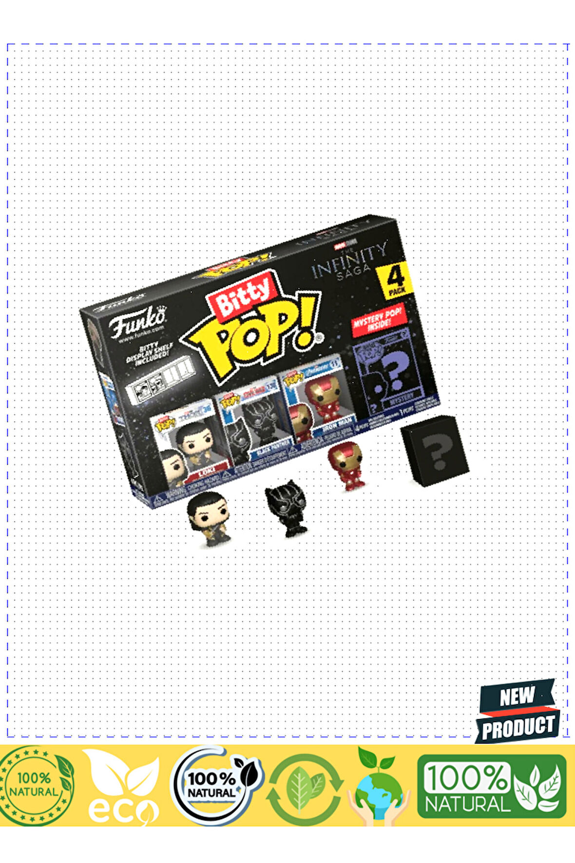 Funko Bitty Pop Figür Marveling Loki 4'lü Paket Kız Erkek Çocuk Oyuncakları Eğitici Oyuncakla