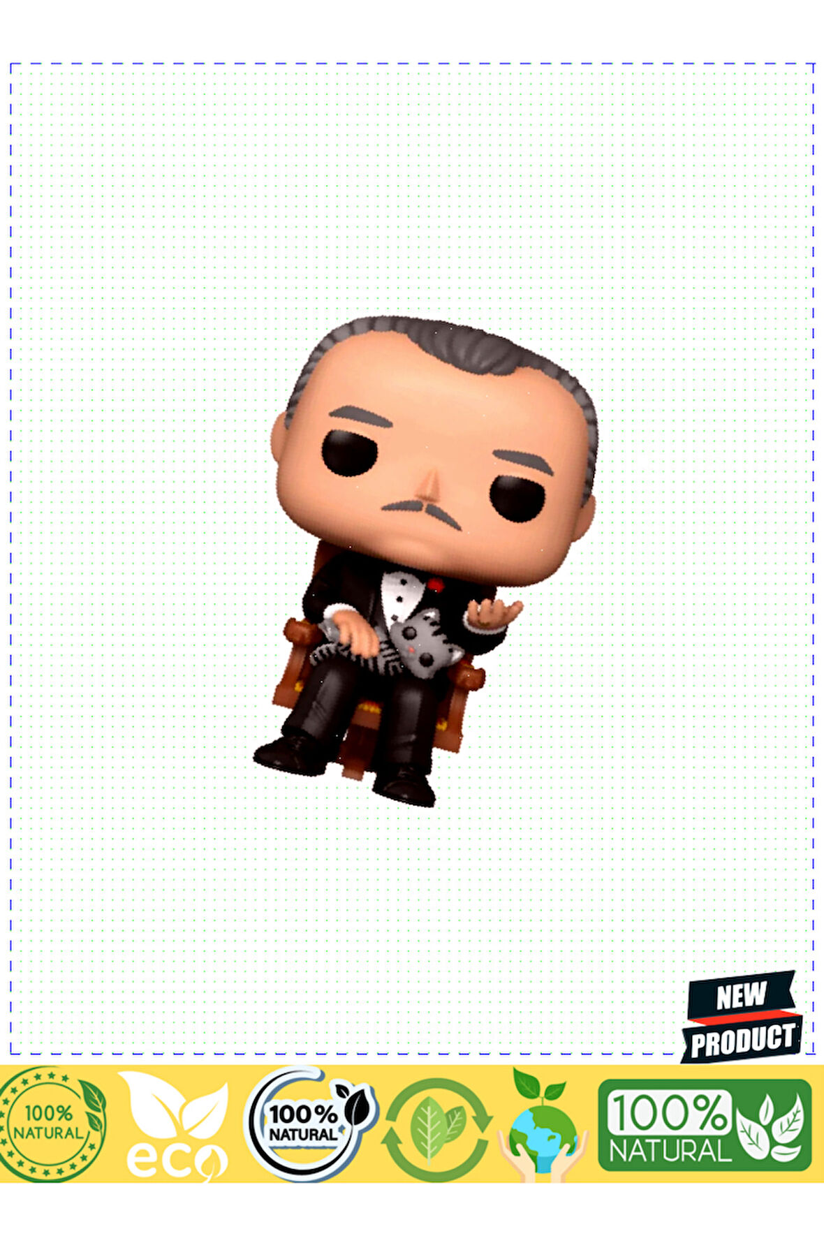 Funko Pop Movies The Godfather 50th Anniversary Vito Corleone With Cat #1200# Kız Erkek Çocuk