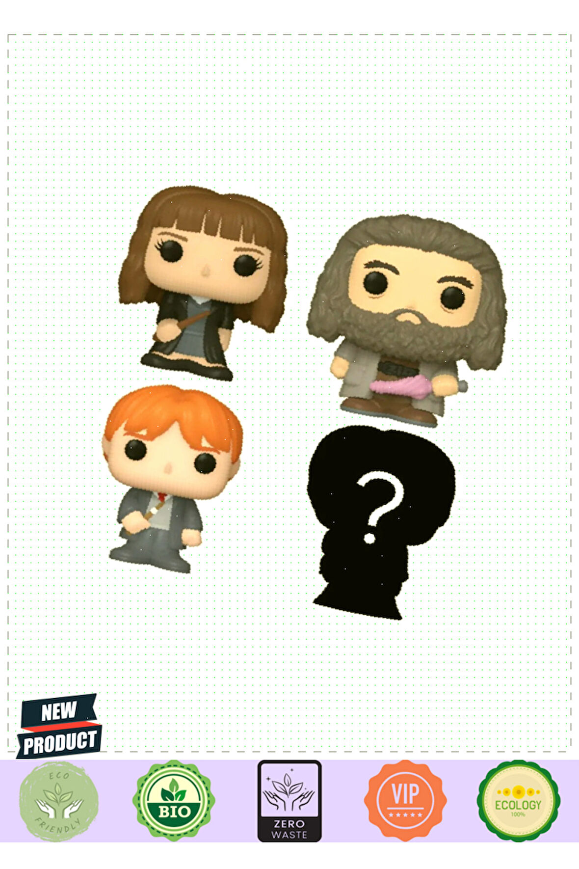 Funko Bitty Pop Harryyy Potterrrr Hermione 4'lü Paket Kız Erkek Çocuk Oyuncakları Eğitici Oyu