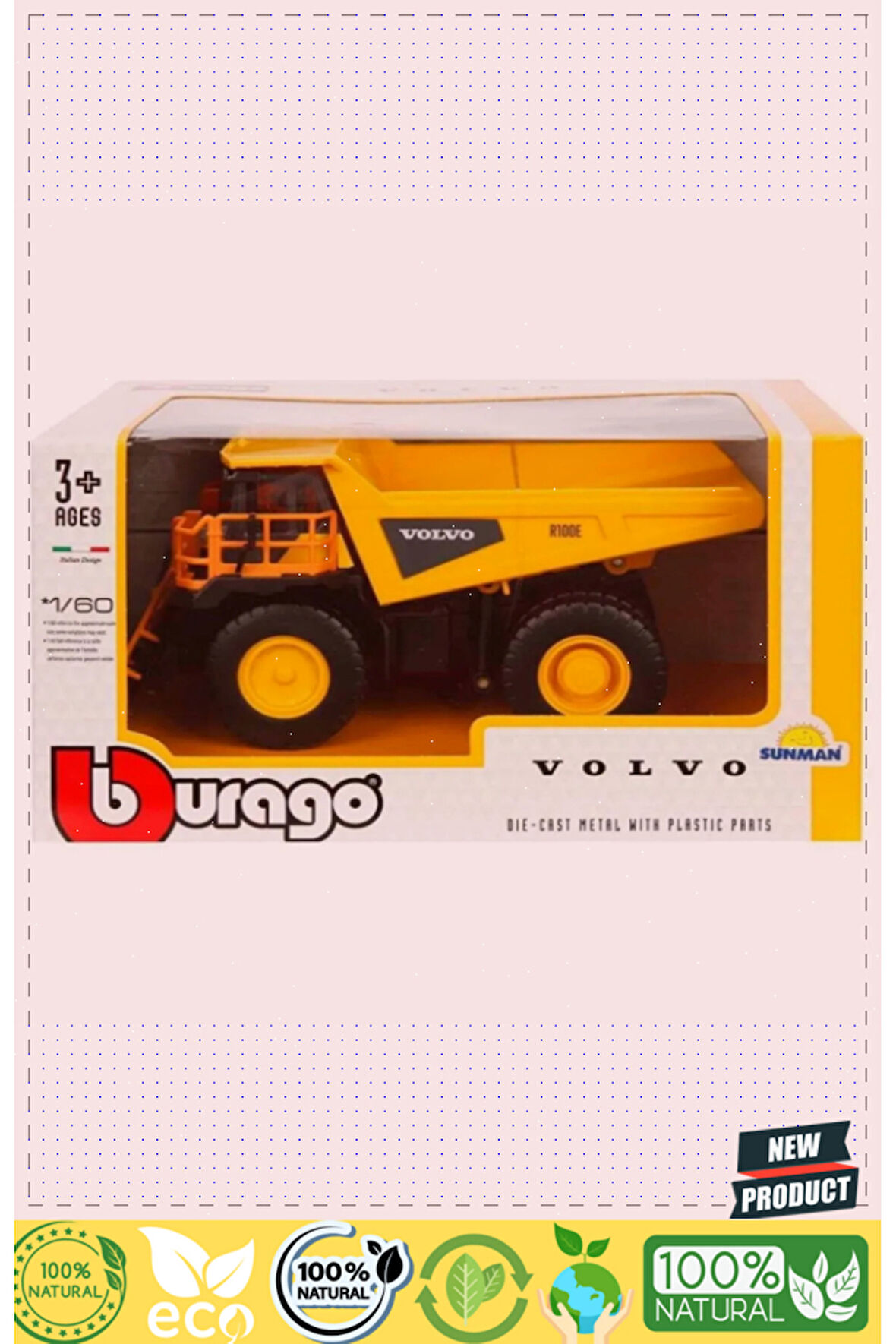 32089 1:60 Volvo R100e Rigid Hauler Model Araba Kız Erkek Çocuk Oyuncakları Eğitici Oyuncakla