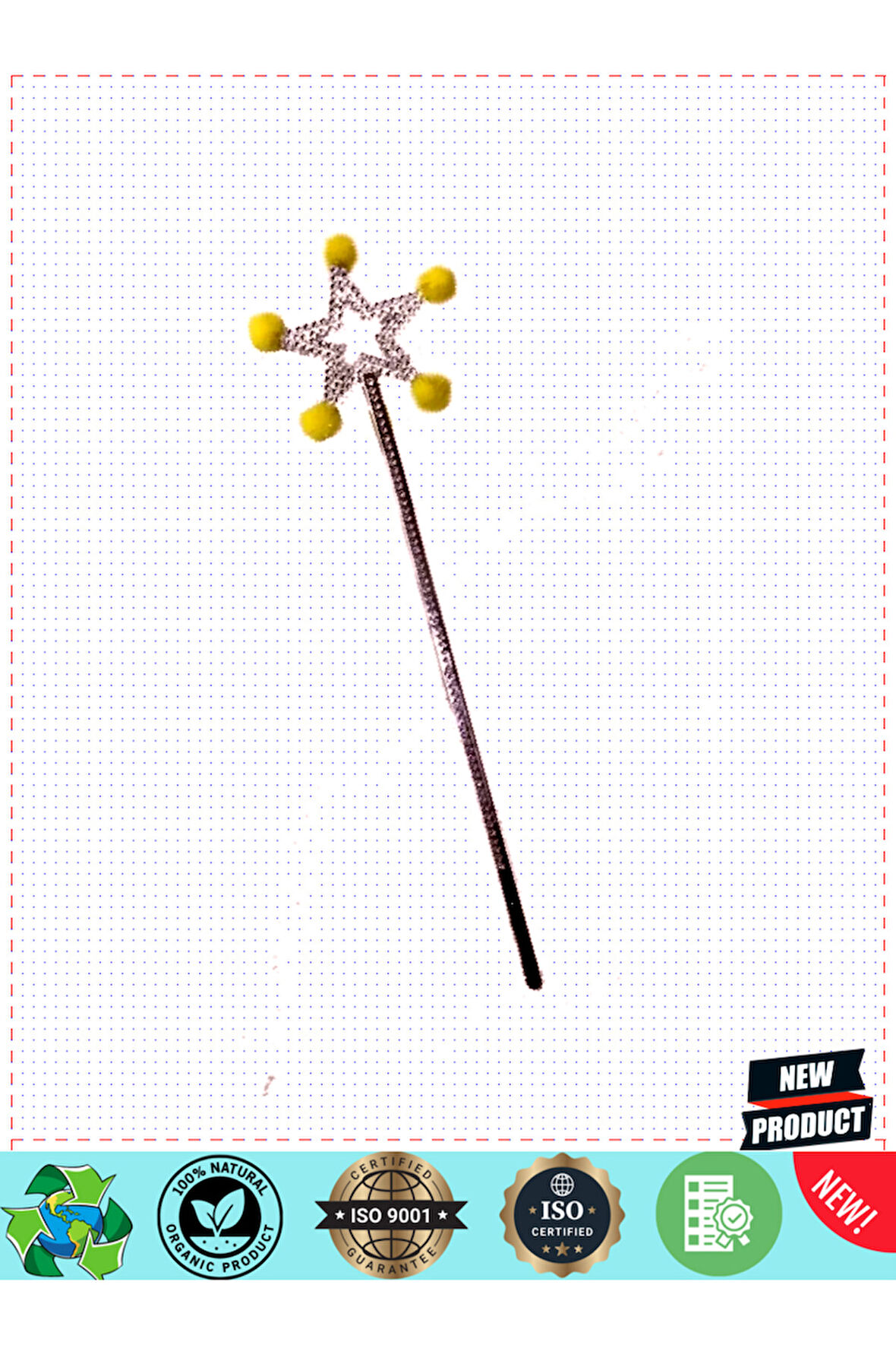 Yıldız Peri Asası Sihirli Değnek Sarı Ponponlu Kız Erkek Çocuk Oyuncakları Eğitici Oyuncaklar