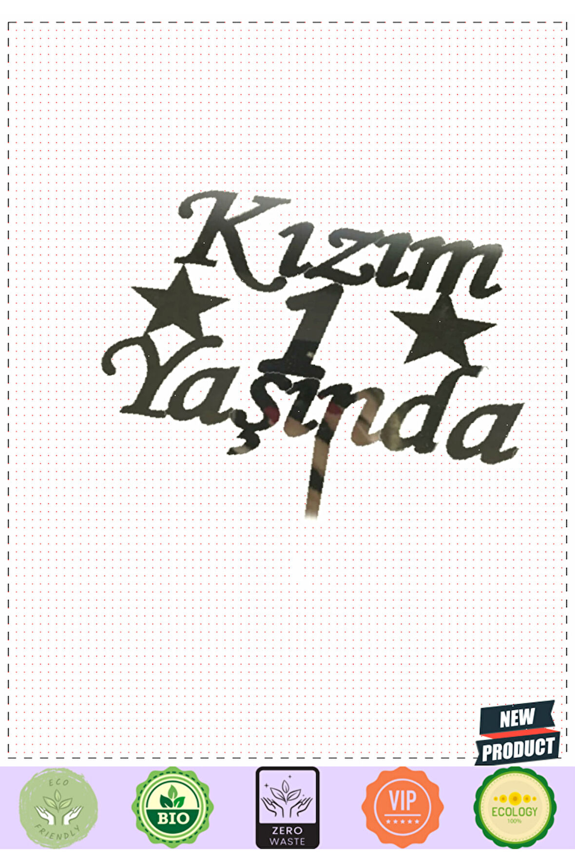 Kızım 1yaşında Ilk Yaş Doğum Günü Partisi Pleksi Pasta Süsü Gümüş Renk Kız Erkek Çocuk Oyunca