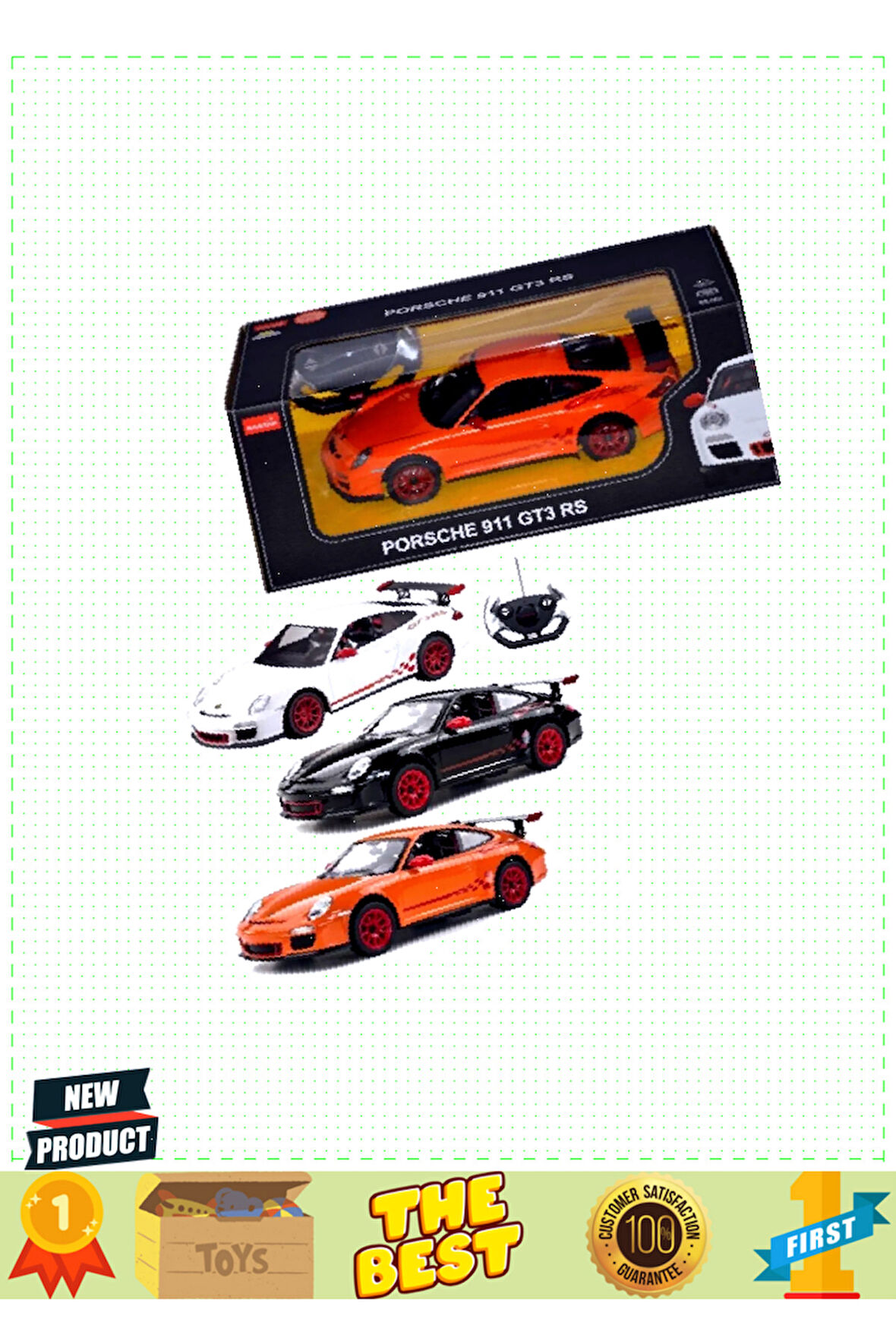 42800 1:14 Porsche Gt3 Rs Uzaktan Kumandalı Işıklı Araba Kız Erkek Çocuk Oyuncakları Eğitici