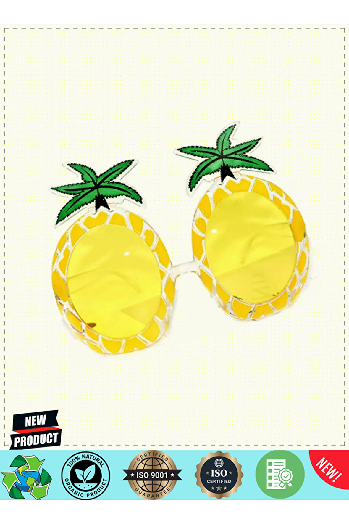 Luau Party Hawaii Ananas Parti Gözlüğü 14x12cm Kız Erkek Çocuk Oyuncakları Eğitici Oyuncaklar
