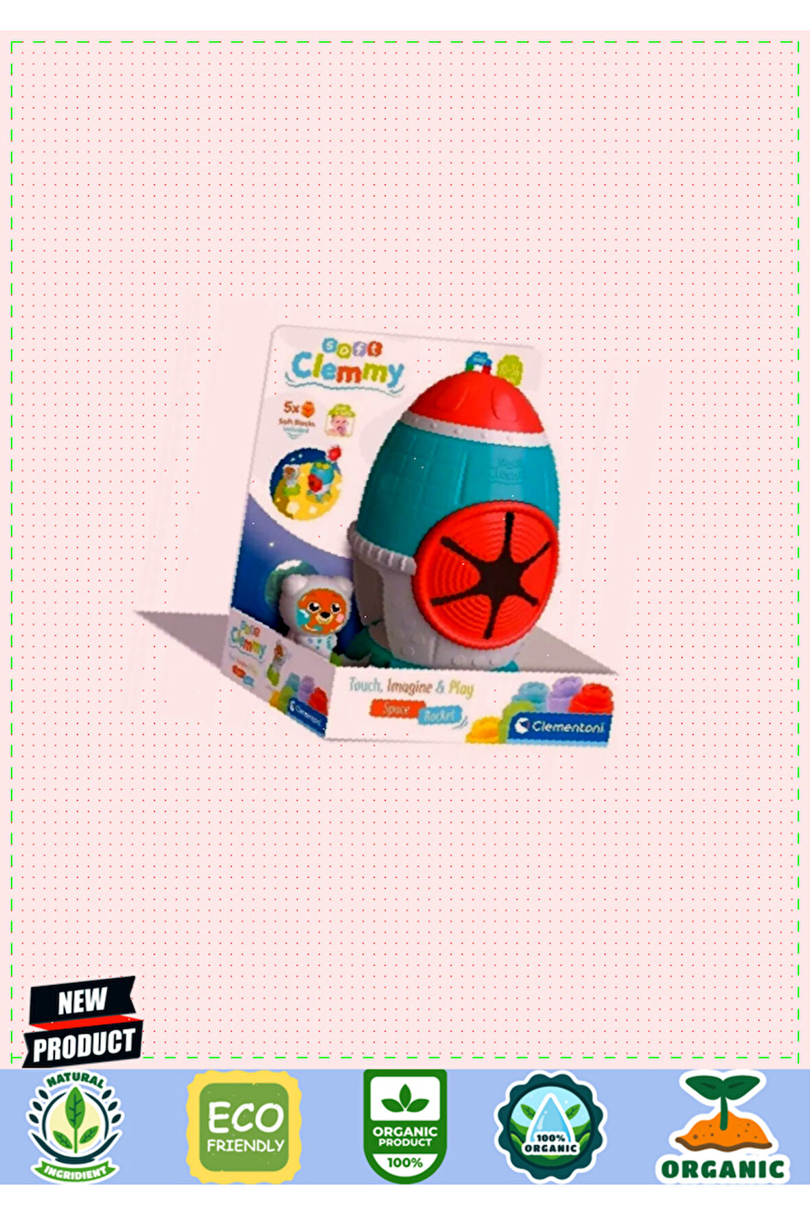 17806 Soft Clemmy-yumuşak Blok Duyusal Roket-5 Parça 10-36 Ay Kız Erkek Çocuk Oyuncakları Eği